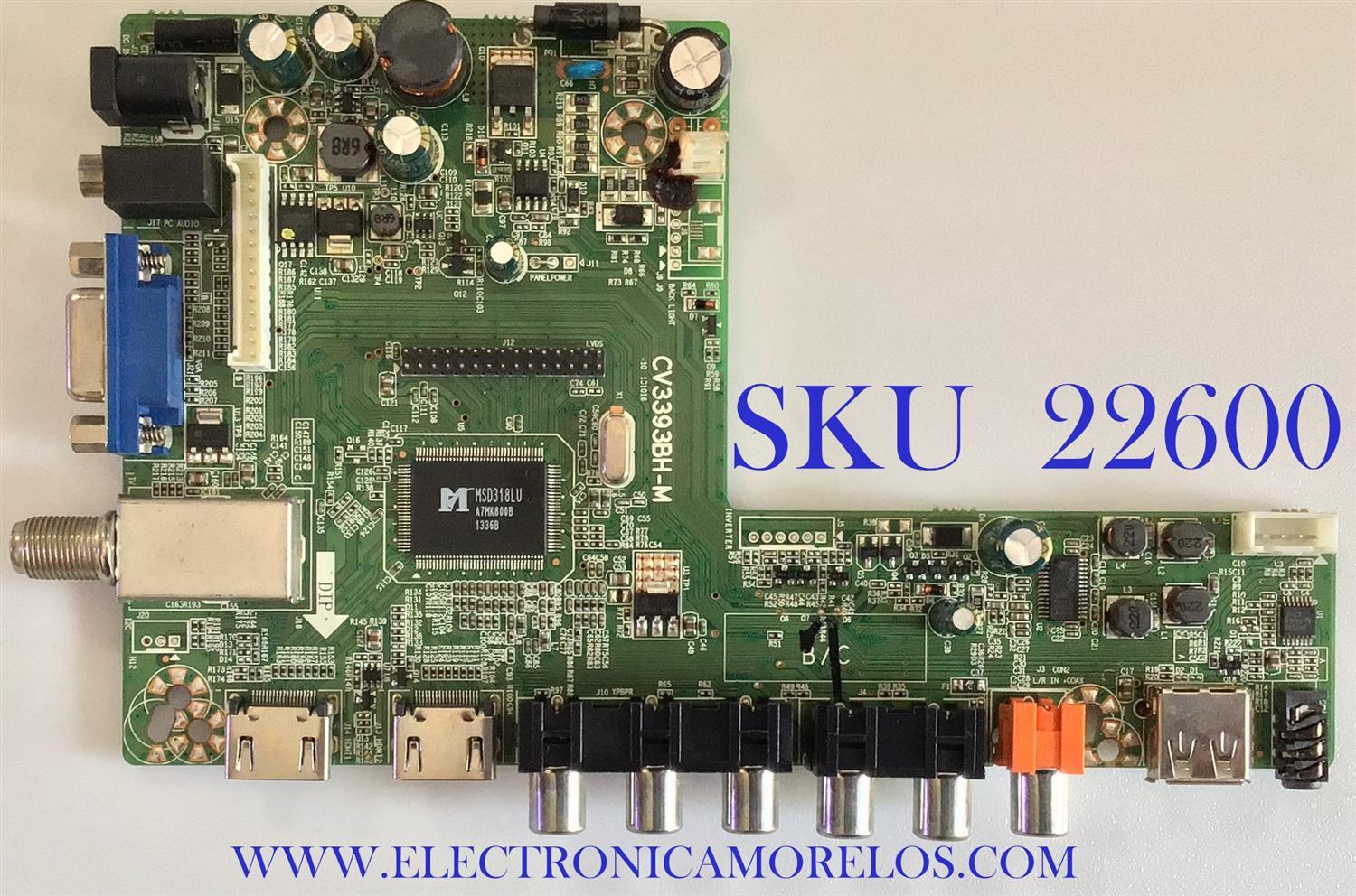 MAIN PARA TV INSIGNIA / STM140104-08281 / CV3393BH-M / PANEL LCM -SM275TCA03 / MODELO NS-28D3110NA15