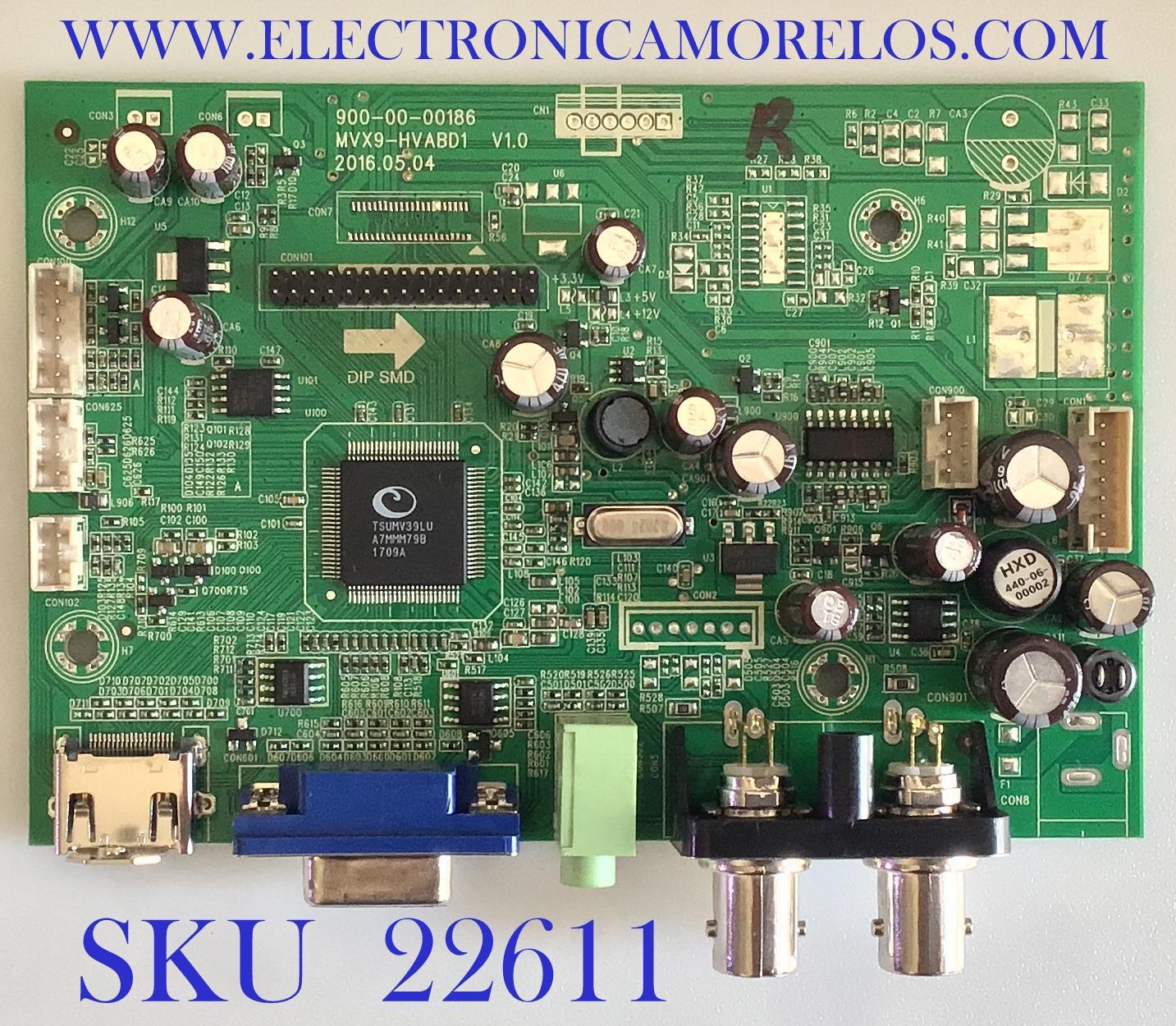 MAIN PARA MONITOR W BOX TECHNOLOGIES / 900-00-00186 / MVX9-HVABD1 / PANEL MV270FHB-N20 (N) / MODELO OE-27LED