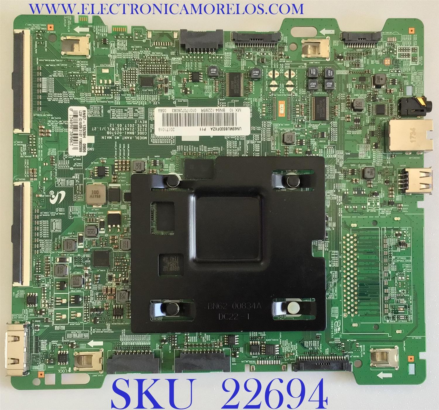 MAIN PARA TV SAMSUNG / SMART TV UHD 4K / BN94-12295R / BN41-02570B / BN97-13539H / PANEL CY-UM065FLLV8H / MODELOS UN65MU850DFXZA FC04 / UN65MU8500FXZA FC04