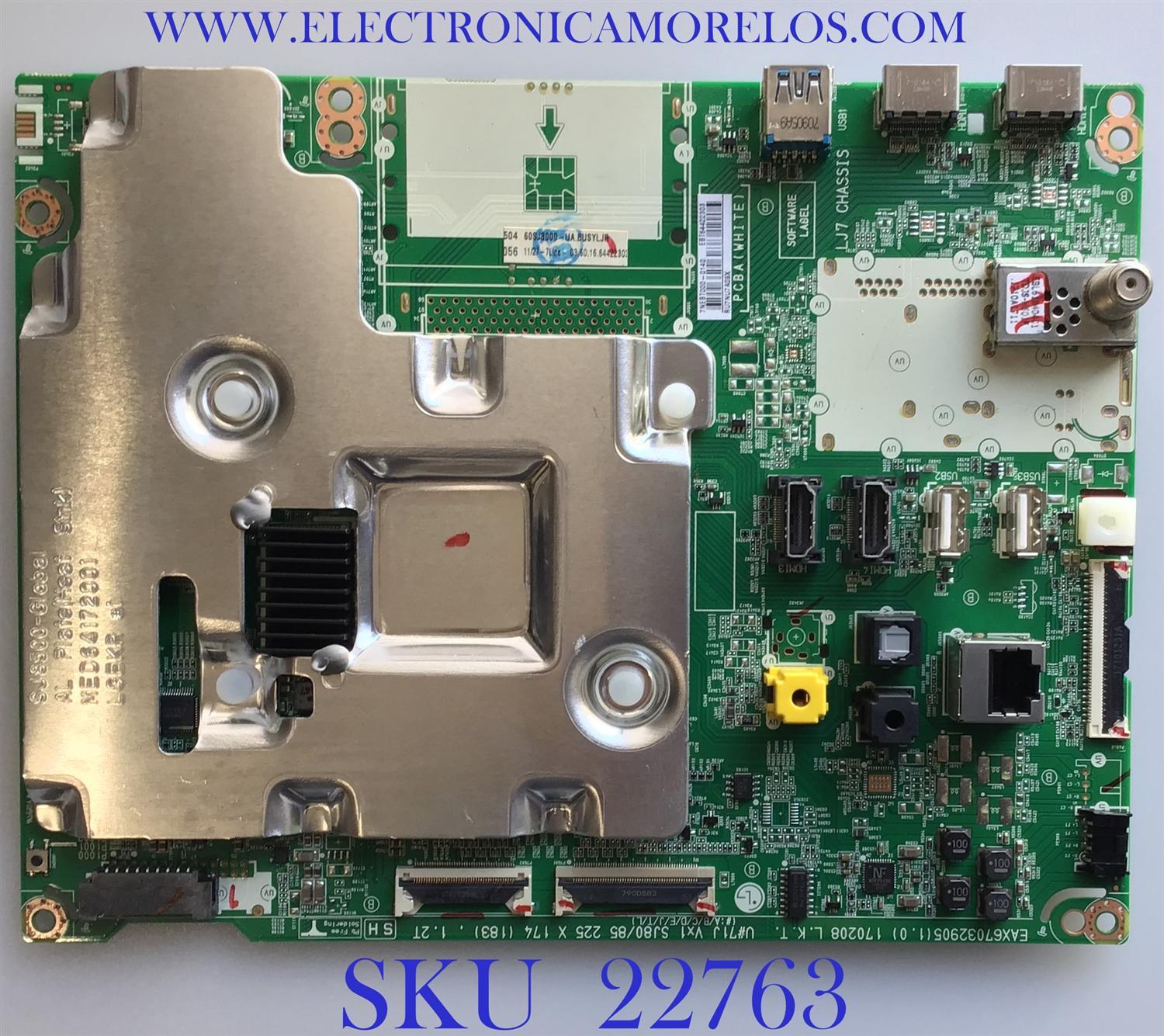 MAIN PARA TV LG / EBT64422303 / EAX67032905(1.0) / PANEL LC600EGF (FK)(M3) / MODELO 60SJ8000-UA.BUSYLJR