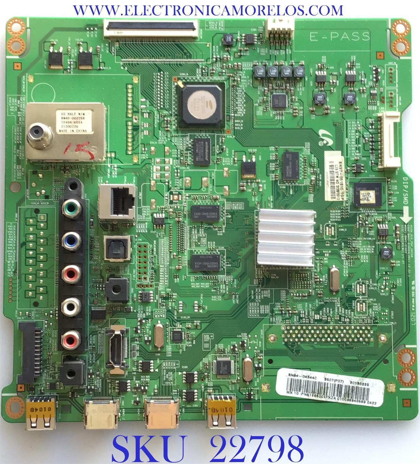 MAIN PARA TV SAMSUNG / BN94-04644C / BN41-01802A / BN97-05181C / PANEL S51FH-YB01 / MODELO PN51E6500EFXZA TD04