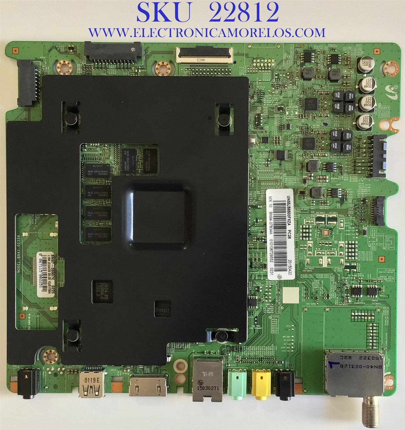 MAIN PARA TV SAMSUNG / NUMERO DE PARTE BN94-07834A / BN41-02356B / BN97-08907E / PANEL CY-QJ055FLLV1H / MODELO UN55JS8500FXZA TH01