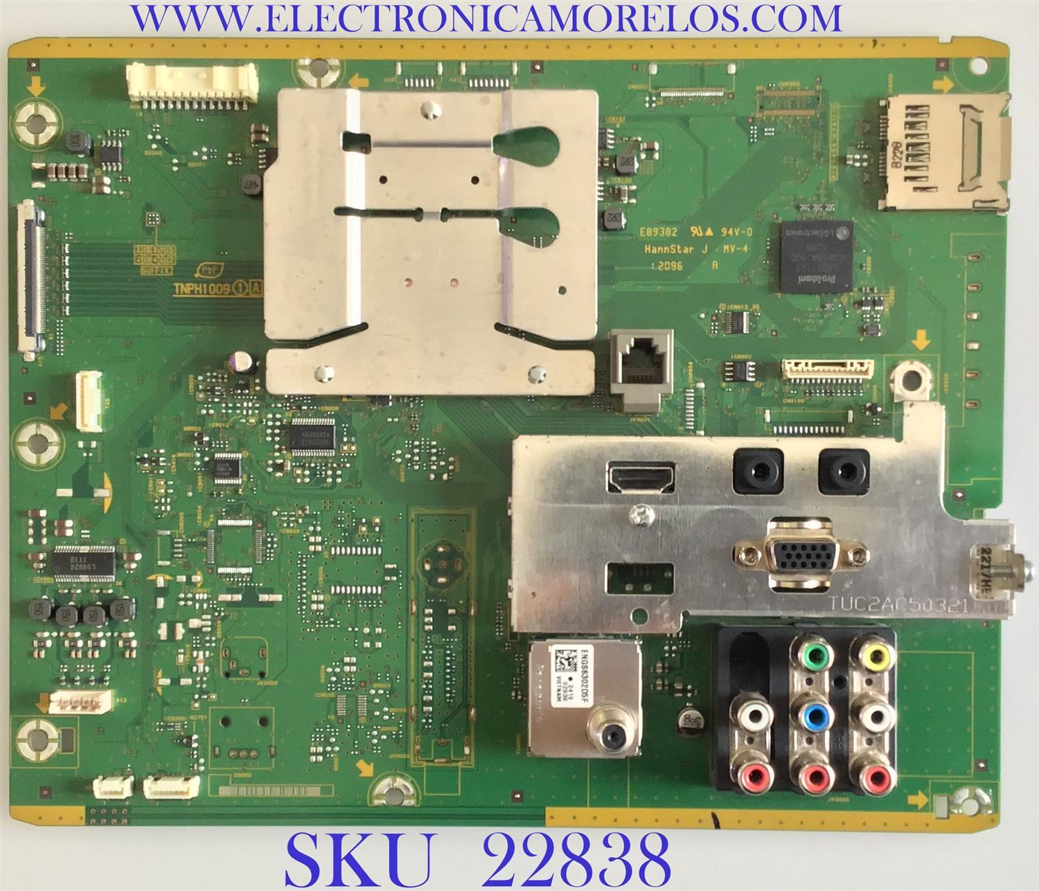 MAIN PARA TV PANASONIC / TXN/A11MFUS / TNPH1009 / TNPH1009AF / PANEL  LC370WUN-SCC1 / MODELO TH-37LRU5