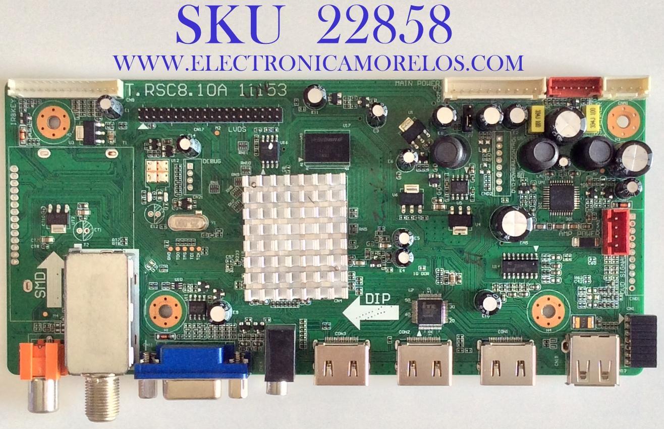 MAIN PARA TV PYLE / 1B1L3450 / T.RSC8.10A 11153 / 1B1L3450-200000028 / T420HW09 V1 / PANEL T420HW09 V.1 / MODELO PTC42LC 600031 / ESTA TARJETA ES CHINA Y ES UTILIZADA EN DIFERENTES MARCAS Y MODELOS / ENTRAR A DESCRIPCIÓN DEL PRODUCTO
