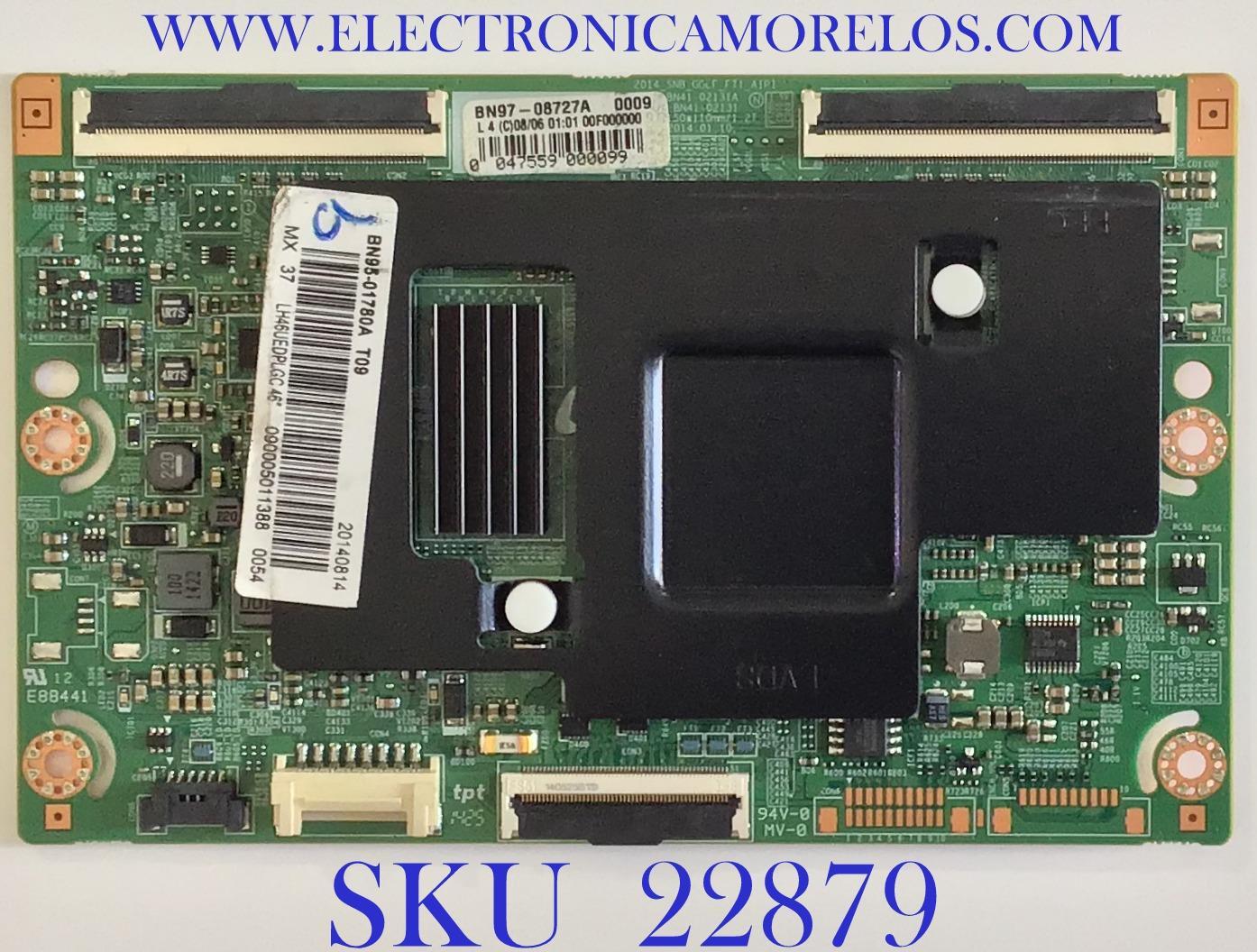 T-CON PARA TV SAMSUNG / BN95-01780A / BN41-02131A / BN97-08727A / PANEL CY-SH046DSLVXH / MODELOS LH46UEDPLGC/ ZA SS01 / LH46UEDPLGC/ZA VS04