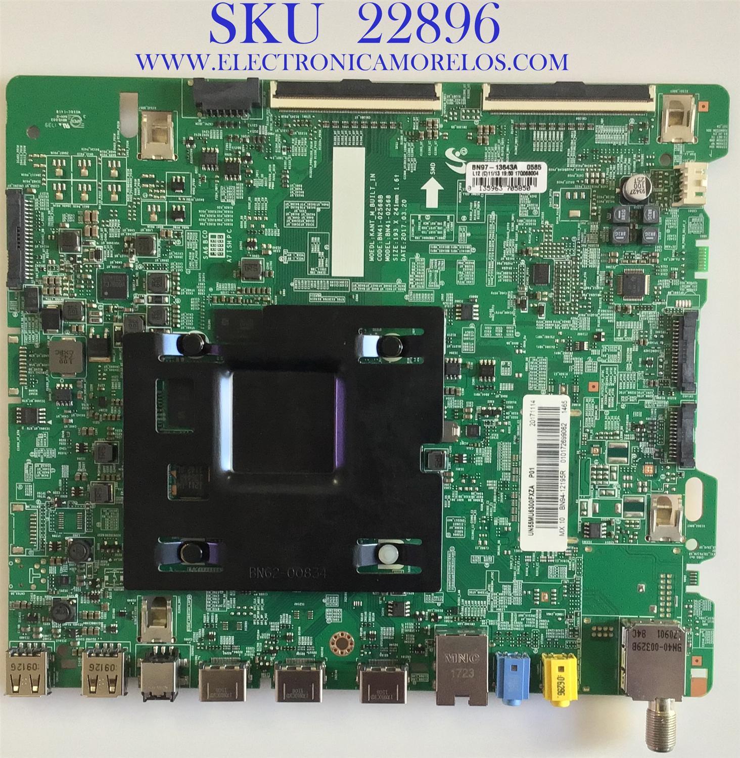 MAIN PARA TV SAMSUNG / BN94-12195R / BN41-02568B / BN97-13643A / MODELO UN55MU6300FXZA FB13