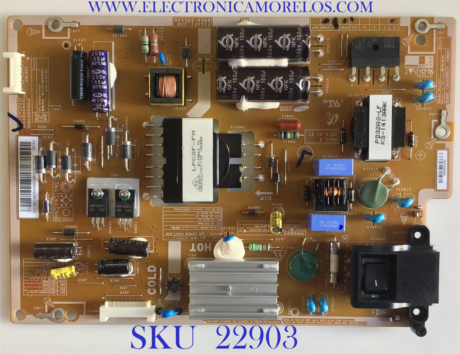 FUENTE DE PODER PARA TV SAMSUNG / BN44-00534B / F32AF1_DSM / BN4400534B / MODELO LH32MECPLGA/ZA WS04 / LH32MECPLGC/XY / LH32MECPLGC/XT / LH32MECPLGC/XS / LH32MECPLGC/XM / LH32MECPLGC/XL / LH32MECPLGC/XJ / LH32MECPLGC/UE / LH32MECPLGC/RU / LH32MECPLGC/NG 