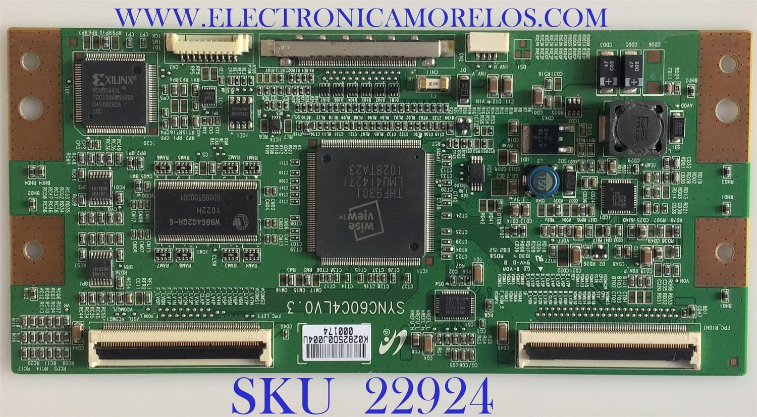 T-CON PARA TV NEC / LJ94-02825D / SYNC60C4LV0.3 / 02825D / PANEL LTI400HA02-001 / MODELO L408TM / P401