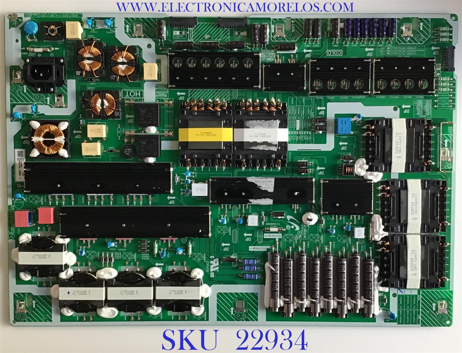 FUENTE DE PODER PARA TV SAMSUNG / NUMERO DE PARTE BN44-01049A / L75SQ9NA_THS / BN4401049A / PANEL CY-TT075JLAV6H / MODELO QN75Q900 / QN75Q900TSFXZA / QN75Q900TSFXZA AD04