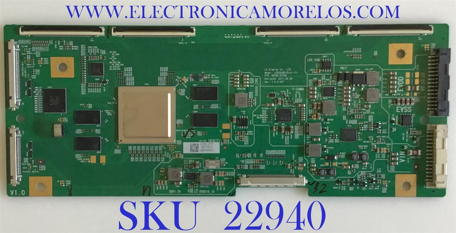 T-CON PARA TV LG OLED / NUMERO DE PARTE 5673C / 6871L-5673C / 6870C-0745B / LE650AQD-ELA1-Y31 / PANEL LE550AQD (EL)(A3) / MODELOS OLED55C8PUA / OLED55B8PUA / OLED55C8PUA.BUSWLJR / OLED55B8PUA.BUSWLJR