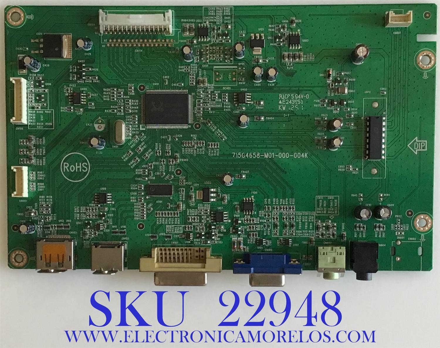 MAIN PARA MONITOR ASUS / GQACBCA052 / 715G4658-M01-000-004K / (T)GQACBCA052 / PANEL LM250WF2(TL)(A1) / MODELO VE258Q