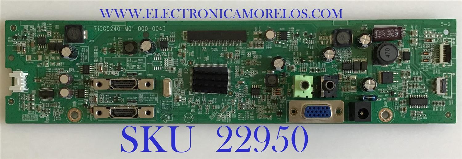 MAIN PARA MONITOR / QCCB0AA008 / 715G5240-M01-000-004I / (F)QCCB0AA0080000 / PANEL LM270WF5(S2)(A2) / MODELO I2757FH