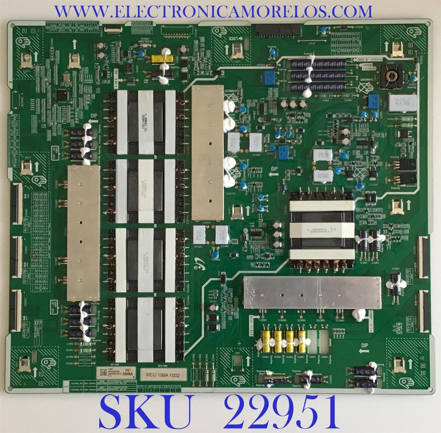 LED DRIVER PARA TV SAMSUNG QLED 8K QUANTUM HDR SMART TV / NUMERO DE PARTE BN44-00994A / L75S9SNRA_RHS / BN4400994A / PANEL CY-TR075JLLVDH / MODELO QN75Q900 / QN75Q900RBFXZA / QN75Q900RBFXZA FU10