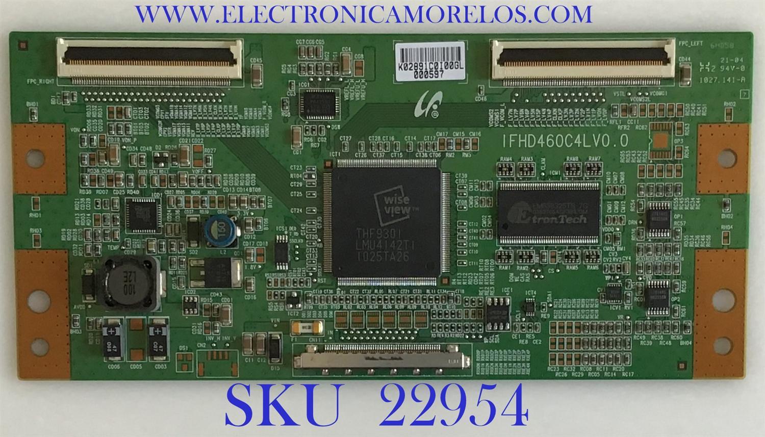 T-CON PARA TV NEC / LJ94-02891C / IFHD460C4LV0.0 / 02891C / MODELO P461