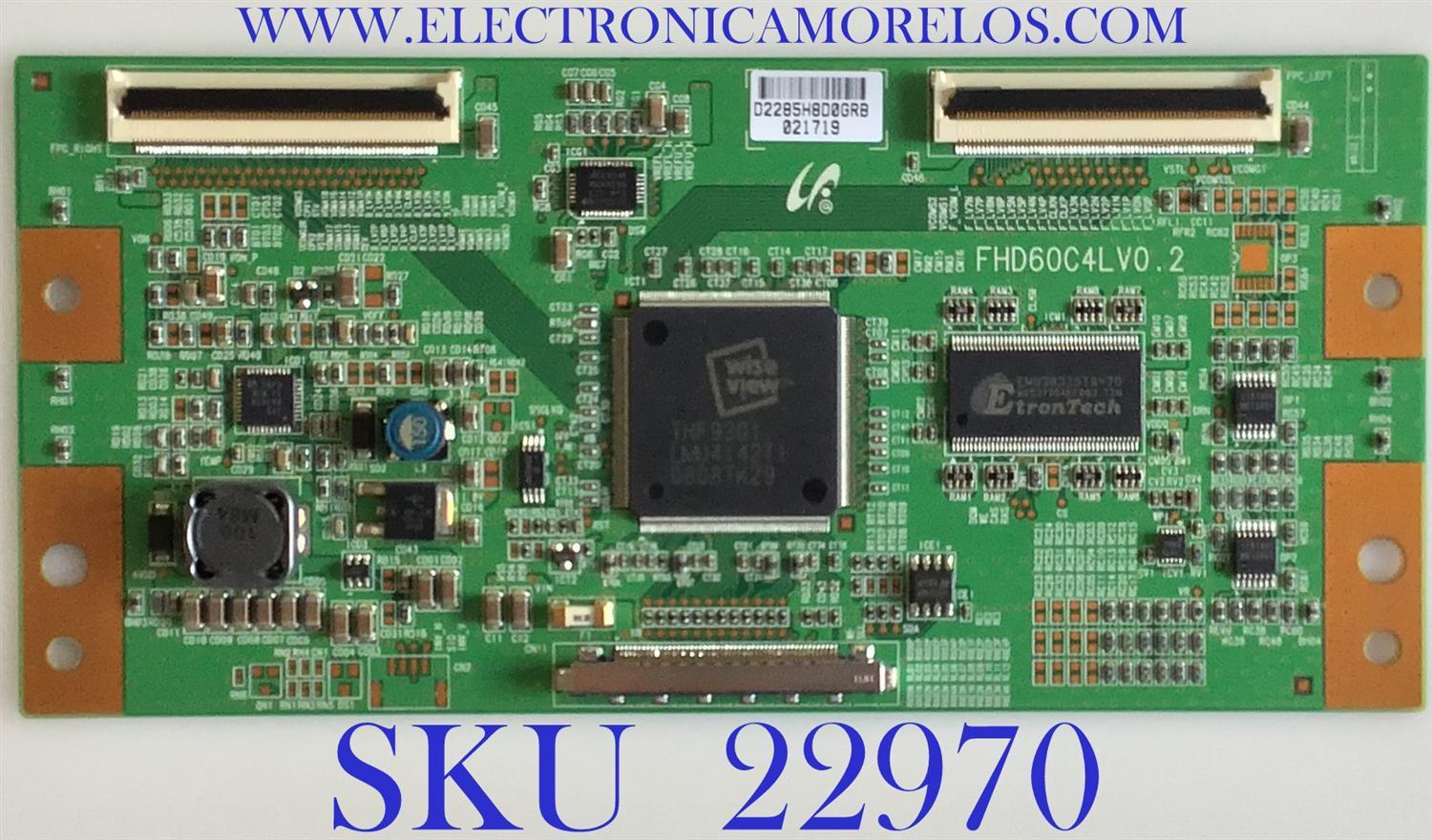 T-CON PARA TV SAMSUNG / LJ94-02285H / FHD60C4LV0.2 / 2285H / MODELO LN40A530P1FXZA