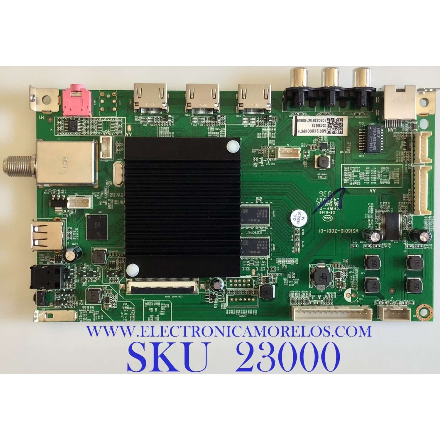 MAIN PARA TV WESTINGHOUSE / 213001897 / MS16010-ZC01-01 / 1010328157 / 20190919 / 213001897D5506DU316 / MODELO 55'' / ESTA TARJETA ES CHINA Y ES UTILIZADA EN DIFERENTES MARCAS Y MODELOS / ENTRAR A DESCRIPCIÓN DEL PRODUCTO