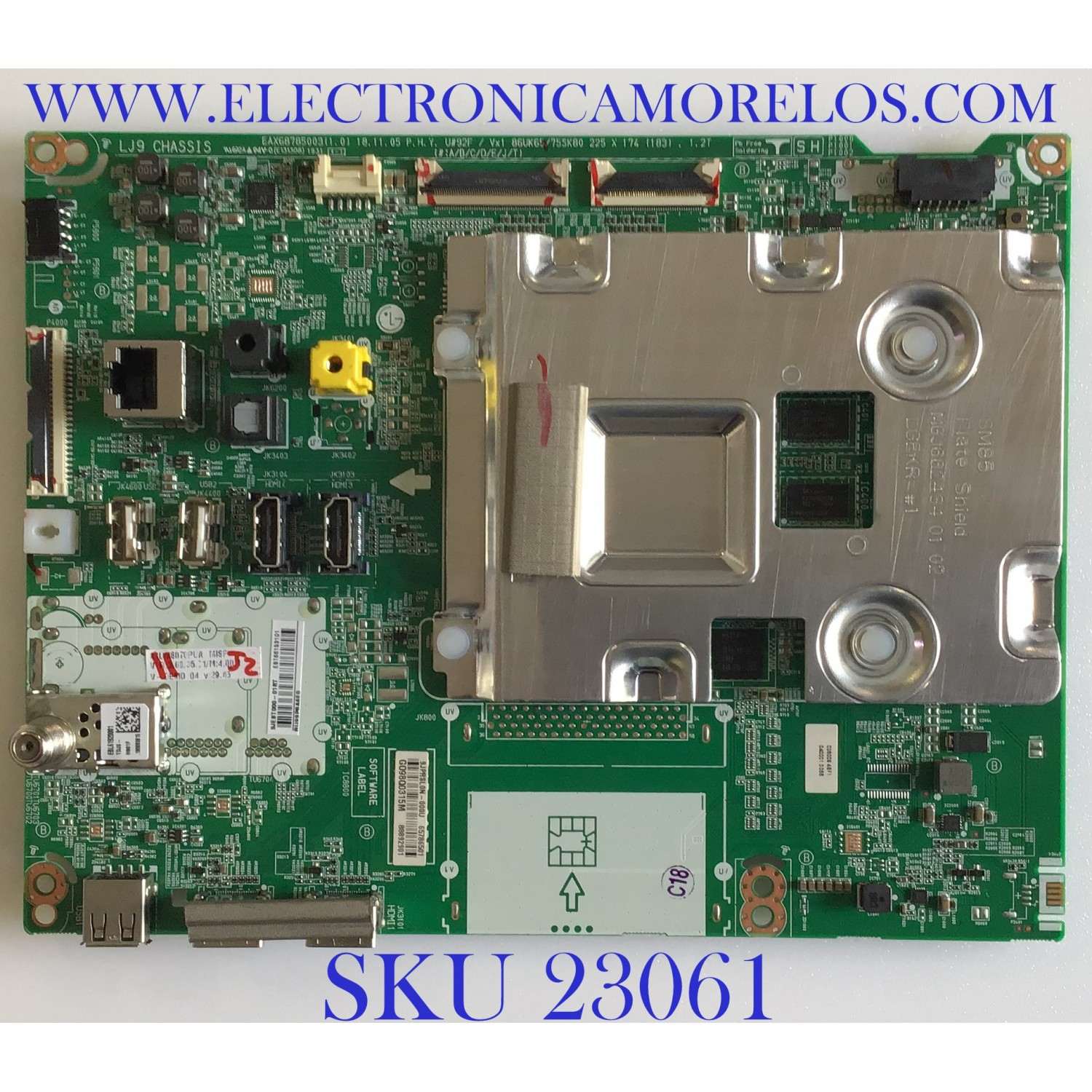 MAIN PARA TV LG / EBT66153101 / EAX68785003(1.0) / 65786501 / PANEL HC820DQF-VCXR1-211X / MODELO 82UM8070PUA.AUSJLJR	