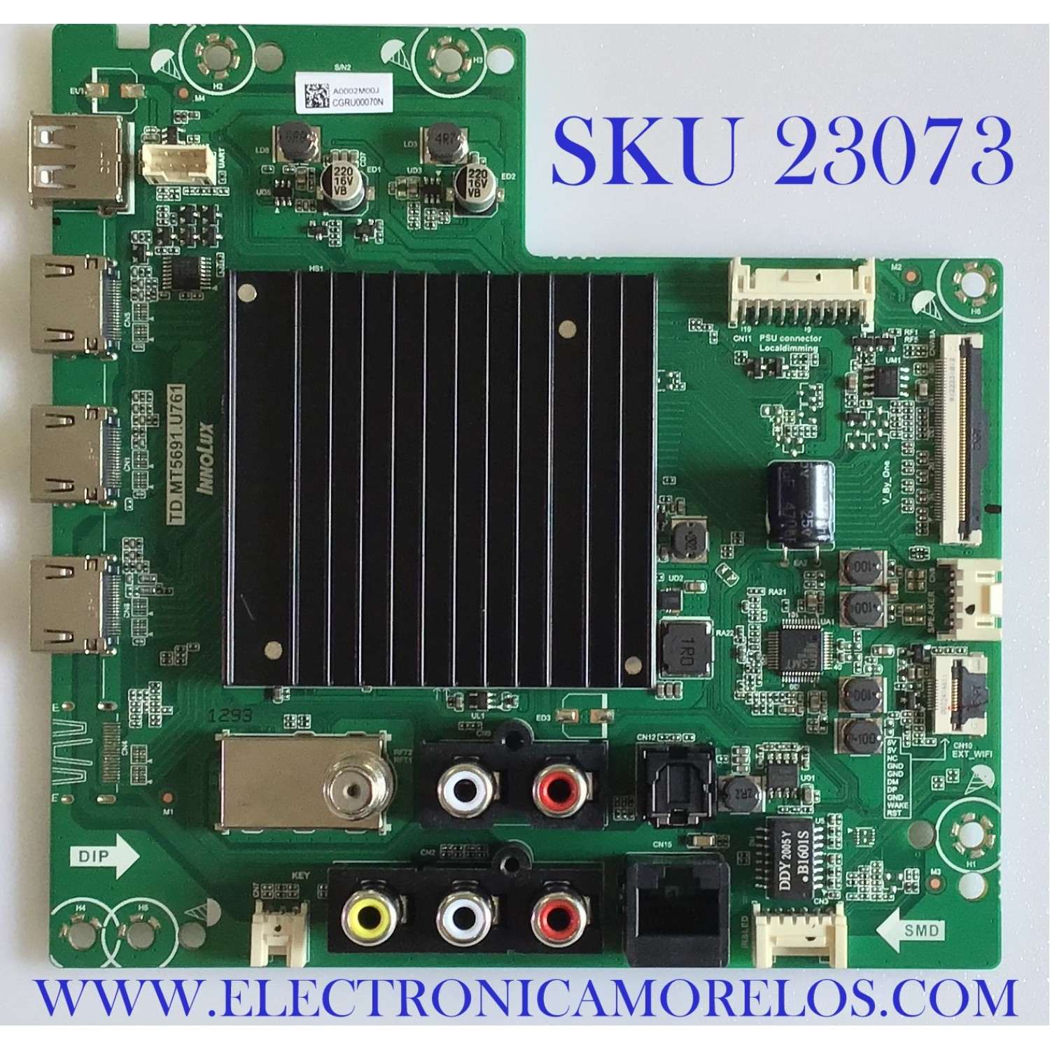 MAIN PARA TV VIZIO / A0002M00J / TD.MT5691.U761 / U20041293 / PANEL V500DJ6-D03 REV.CB / MODELO V505-H19 LIAIZBNW