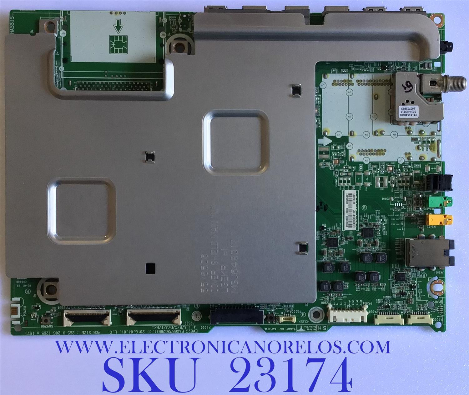MAIN PARA TV LG OLED / NUMERO DE PARTE EBT63565401 / 63565401 / EAX66736206 / 64154301 / EAX66736206(1.0) / PANEL LC650LQD (GJ)(P1) / MODELO OLED65C6P-U / OLED65C6P-U.AUSWLH