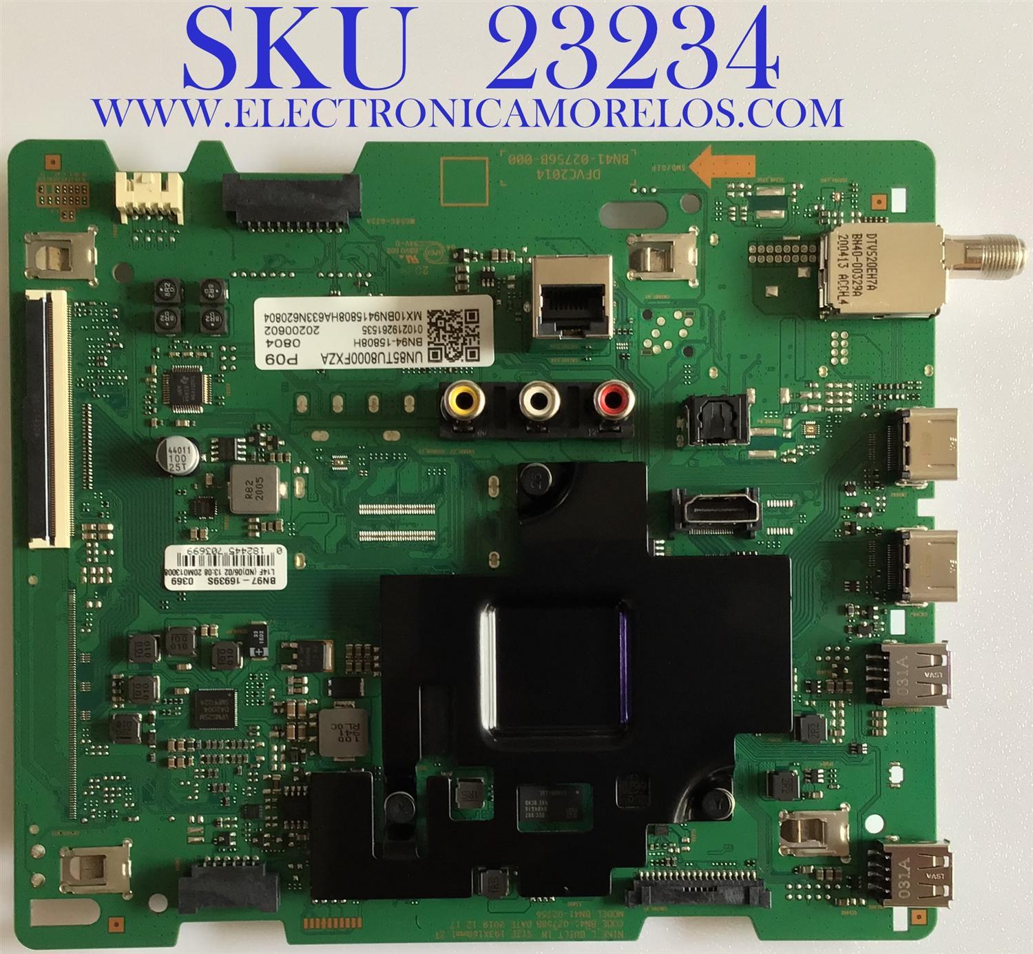 MAIN PARA TV SAMSUNG 4K·UHD·HDR / NUMERO DE PARTE BN94-15808H / BN41-02756B / BN97-16939S / BN41-02756B-000 / BN9415808H / PANEL CY-BT085HGAV1H / DISPLAY	BN96-50493A / BN9650493A / MODELO UN85TU8000 / UN85TU8000FXZA AA02