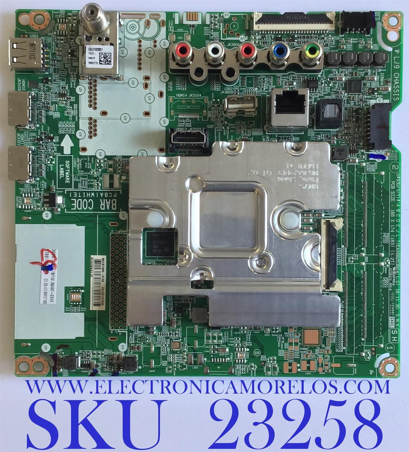 MAIN PARA TV LG 4K·UHD·HDR / NUMERO DE PARTE EBT66157802 / EAX68253604 / EAX68253605 /  / 66157802 / EAX68253604(1.0) / EAX68253605(1.1) / PANEL NC700DQE-VSHX1 / MODELOS 70UM6970PUA / 70UM6970PUA.BUSMLOR