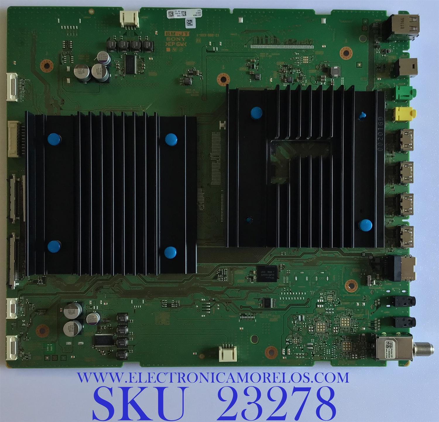 MAIN PARA SMART TV SONY 4K / NÚM DE PARTE A-5011-896-A / 1-003-688-21 / 1-003-688-11 / A5011882A / A5011882A 098G / A-5011-882-A / A-5011-882-A 098G / PANEL YDAF075DNN01 / DISPLAY V750DK3-Q01 / MODELO XBR-75X950H / XBR75X950H
