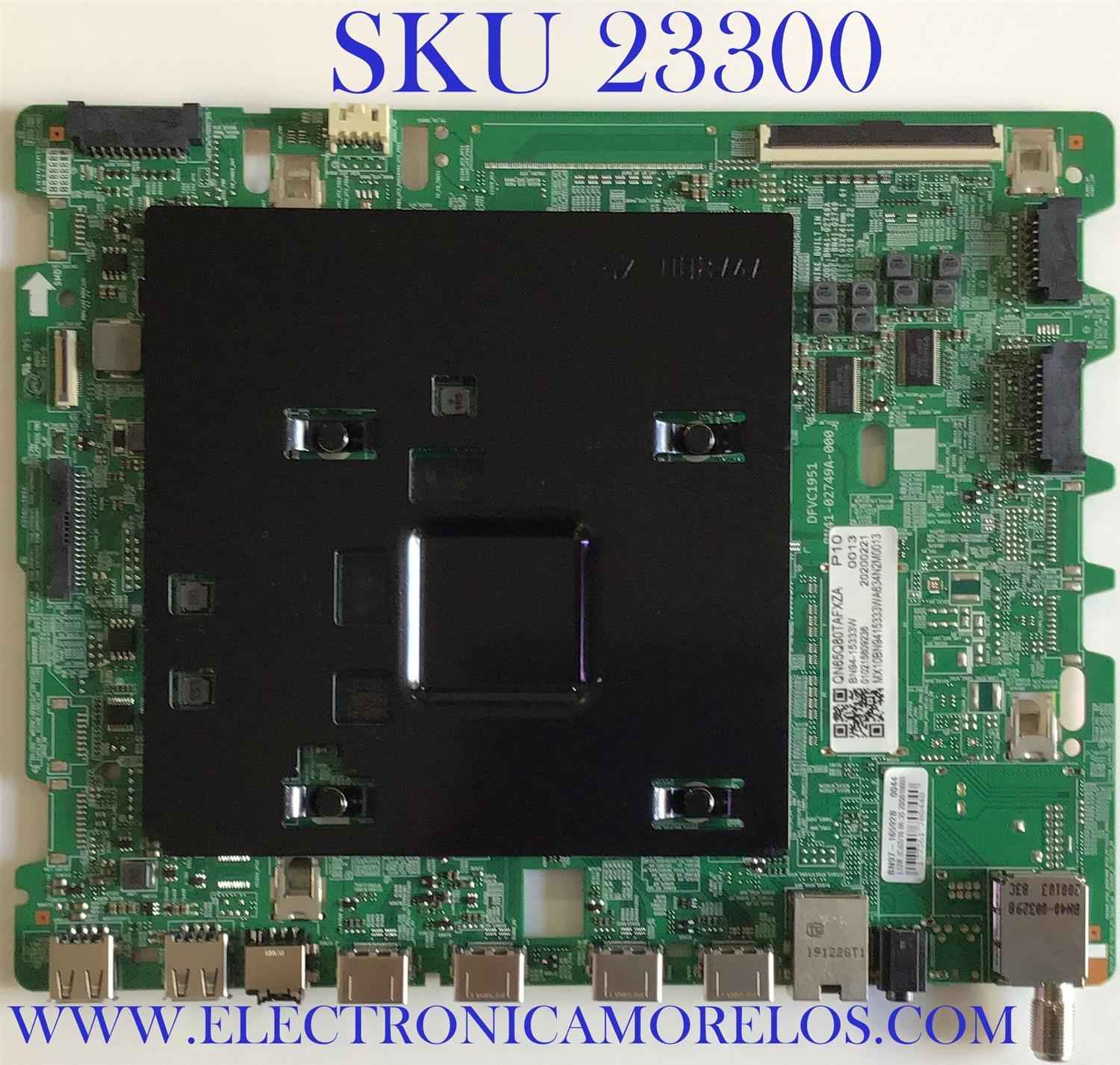 MAIN PARA SMART TV SAMSUNG QLED 4K UHD HDR RESOLUCION (3,840 x 2,160) / BN94-15333W / BN41-02749A / BN97-16592B  / PANEL CY-TT065FMAV4H / DISPLAY T650QVN08.E / BN96-50250A / MODELO QN65Q80TAFXZA / QN65Q80TAFXZA AB03