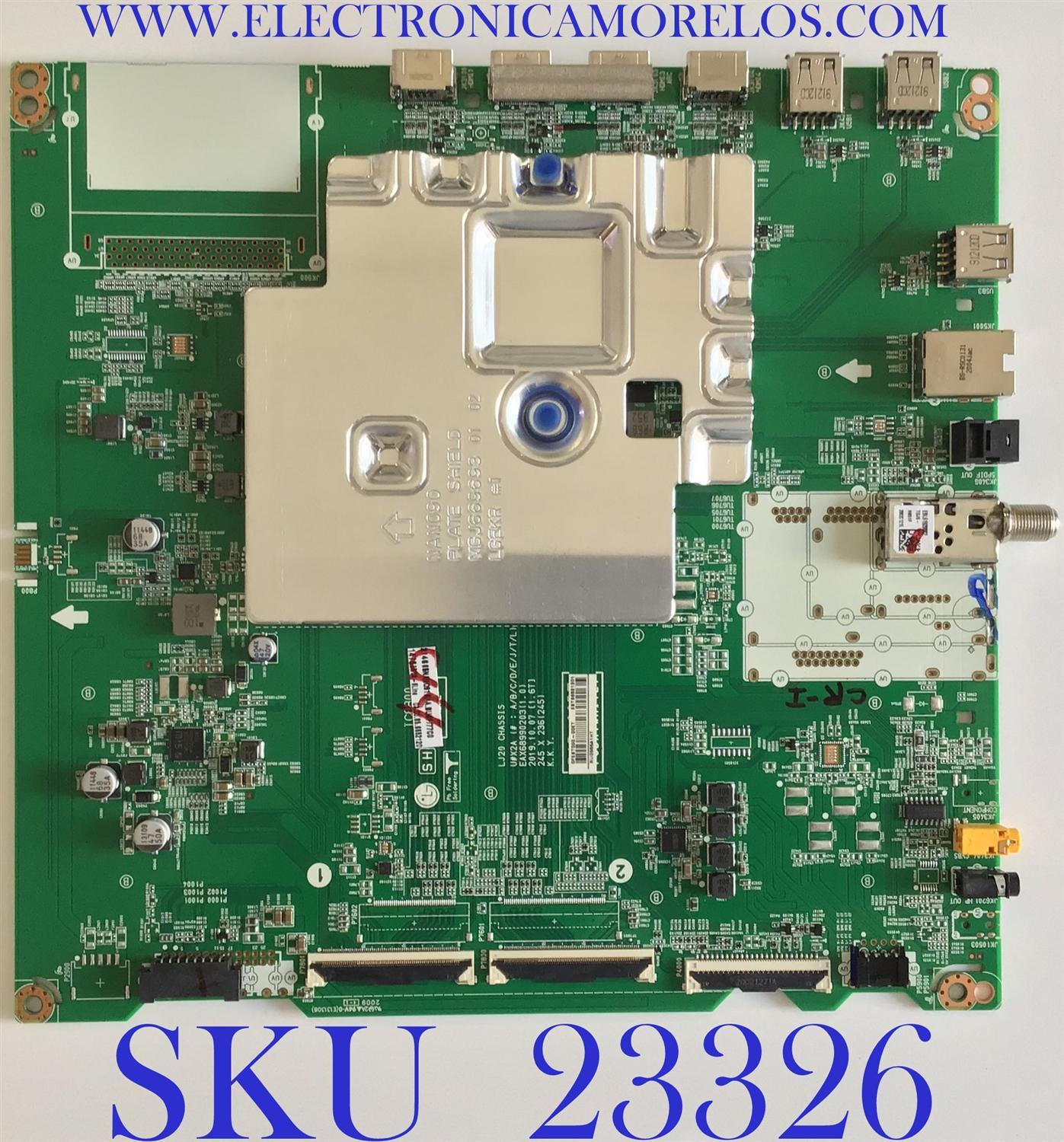 MAIN PARA TV LG / NUMERO DE PARTE EBT66521201 / EAX68990203 / EAX68990204 / PANEL NC650DQB-ABJH1 / NUMERO DE DISPLAY HV650QUB-S9E / MODELOS 65NANO91ANA.BUSFLJR / 65NANO90UNA.BUSFLJR