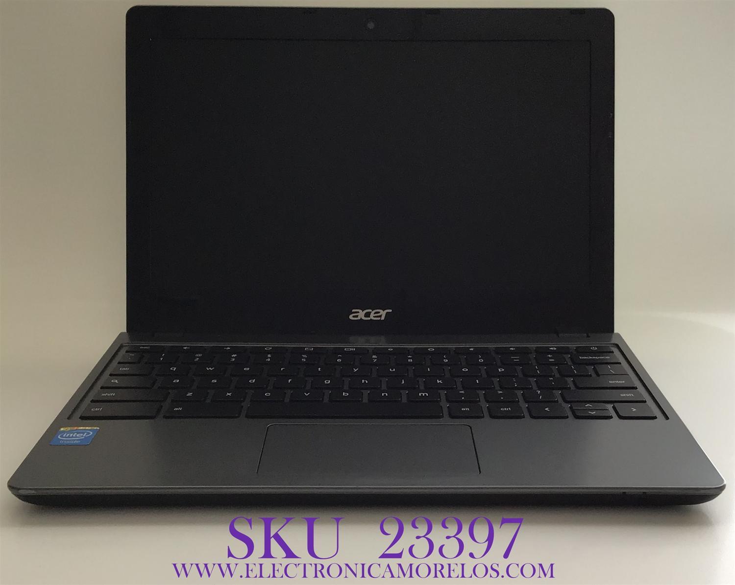 ACER CHROMEBOOK laptop / ESPECIAL PARA CLASES EN LINEA / MODELO  C720-2844 / Pantalla 11.6" / Procesador Intel Celeron 2955U Dual-Core / Memoria RAM 4GB DDR3L / 2 MB Smart Cache / 16GB SS solid state / CAMARA Y MIC. / DURACION DE BATERIA 7 HORAS