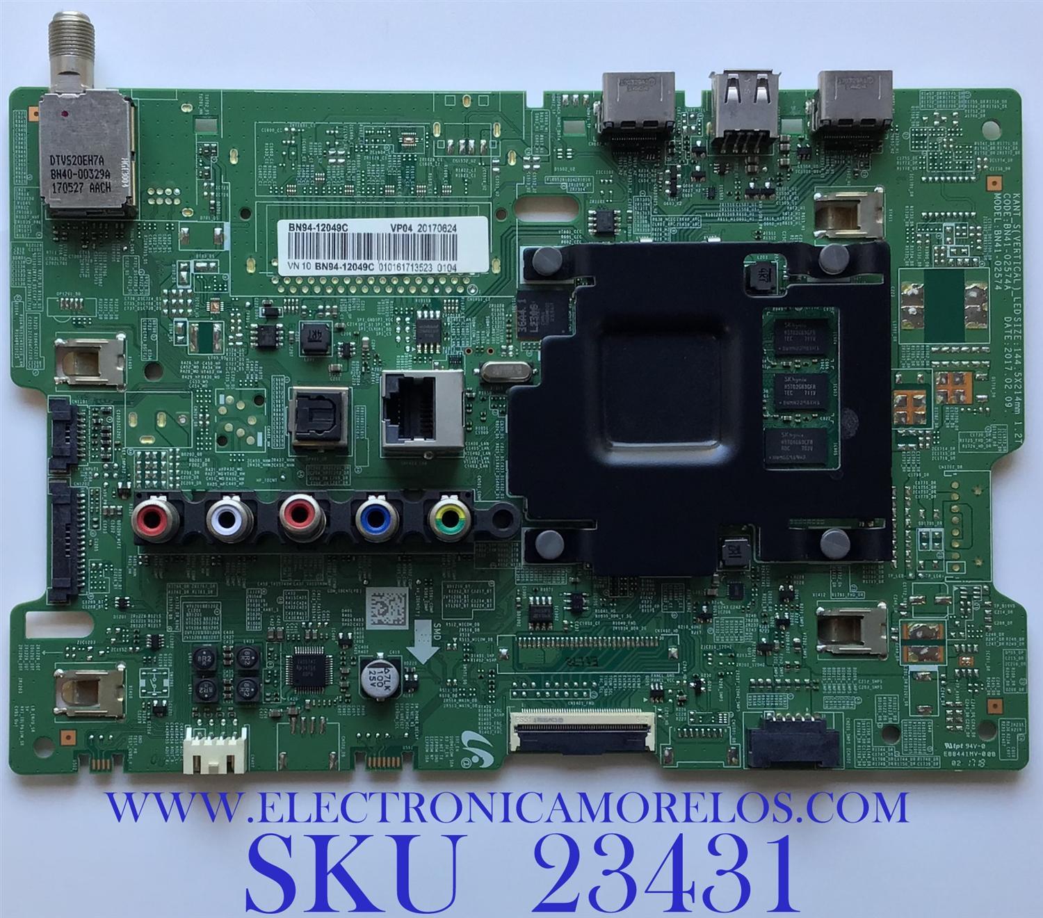 MAIN PARA TV SAMSUNG / BN94-12049C / BN41-02574A / PANEL CY-JM043BGEV1H / MODELO UN43M5300AFXZA BA01