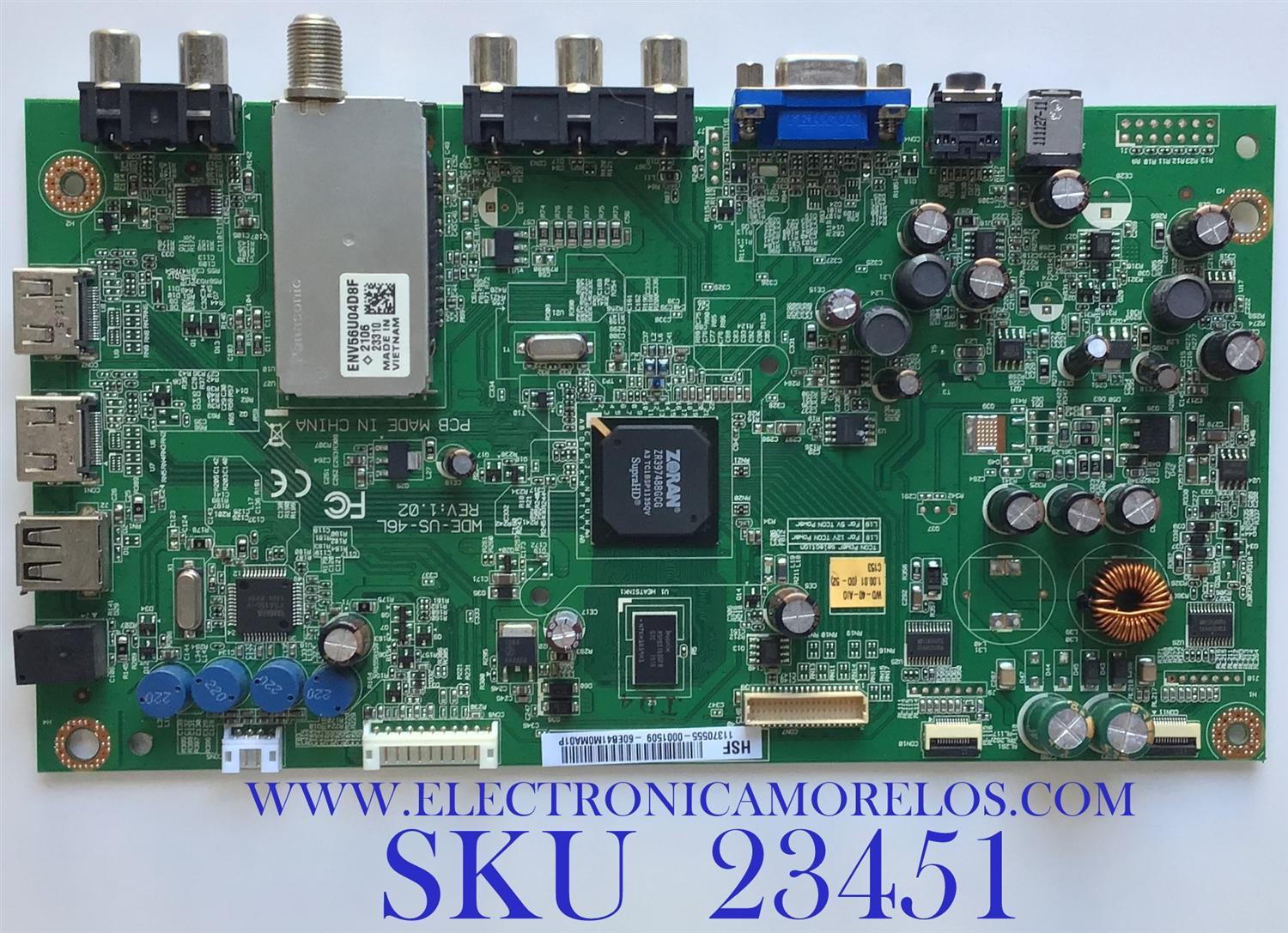MAIN PARA TV WESTINGHOUSE / 60EB41M0MA01P / WDE-US-46L / PANEL LK400D3HA14 / MODELO UW40TC1W