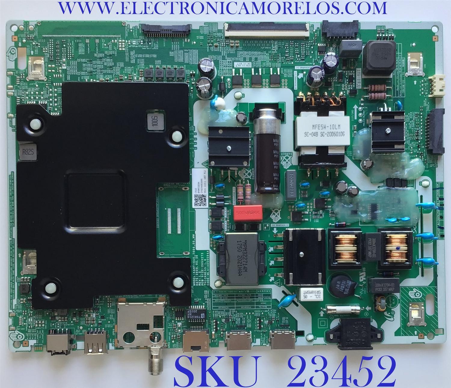 MAIN FUENTE COMBO ORIGINAL PARA TV SAMSUNG 4K UHD HDR / NUMERO DE PARTE BN9651826A / ML41A050594A / BN96-51826A / KANT-SU2_7000_55_WW / VT50UH160 / MODELOS UN50TU / UN50TU7000FXZA AB03 / UN50TU7000FXZA DB01 / UN50TU7000BXZA XC02 / UN50TU700DFXZA XC02