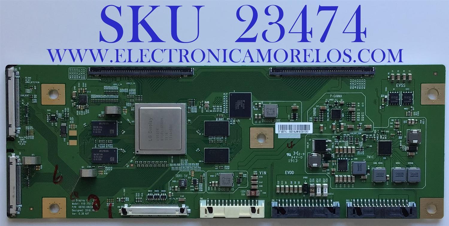 T-CON PARA TV SONY / 6871L-6021A / 6870C-0822A / 6021A / PANEL LE770AQP(AM)(A1) / MODELO XBR-77A9G