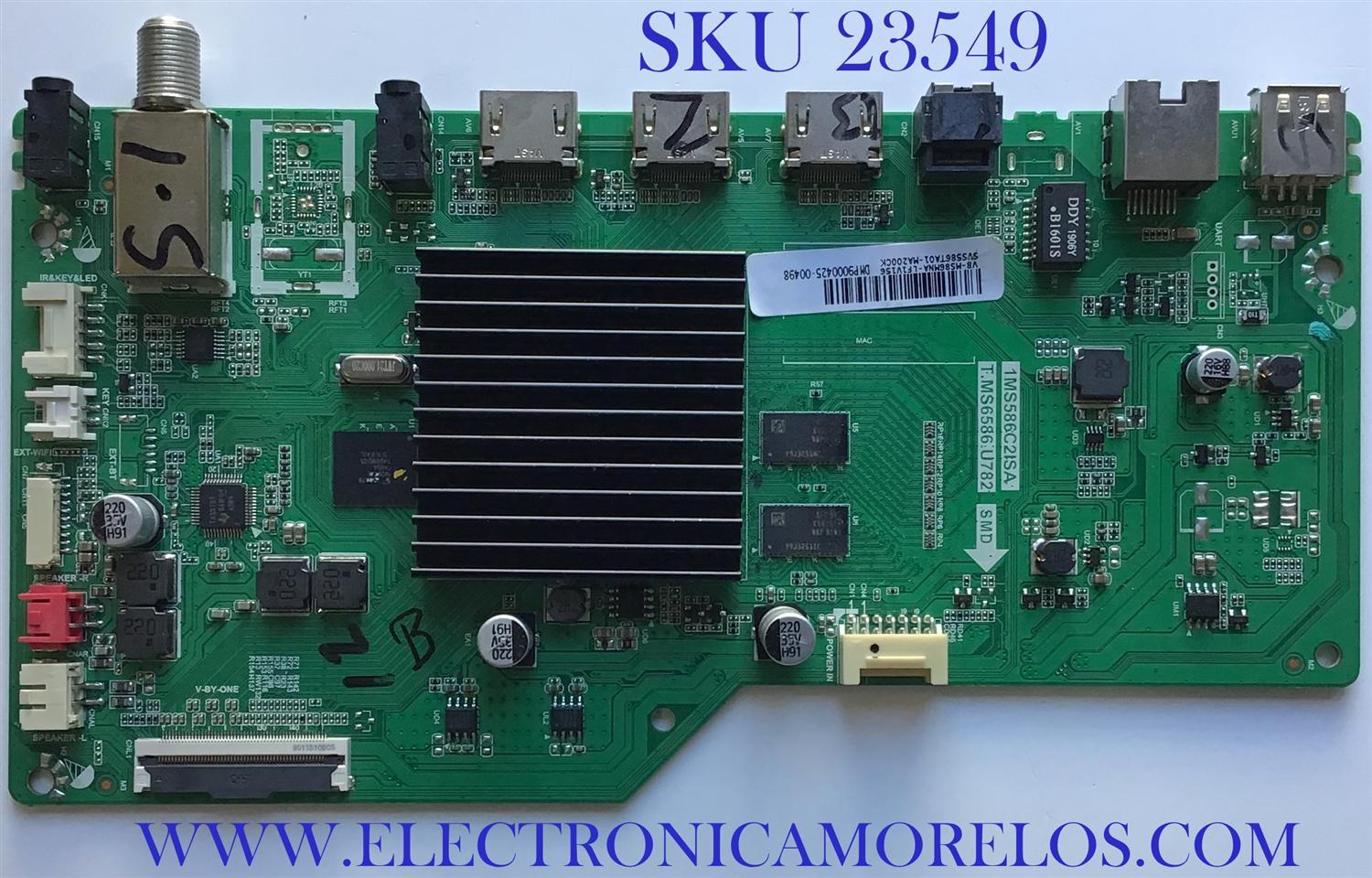 MAIN  PARA TV PIONEER / SVS586TA01-MA200CK /  T.MS6586.U782 /  V8-MS86MNA-LF1V156 / 1MS586C2ISA / ESTA TARJETA ES CHINA Y ES UTILIZADA EN VARIAS MARCAS Y MODELOS / ENTRAR A DESCRIPCION DEL PRODUCTO