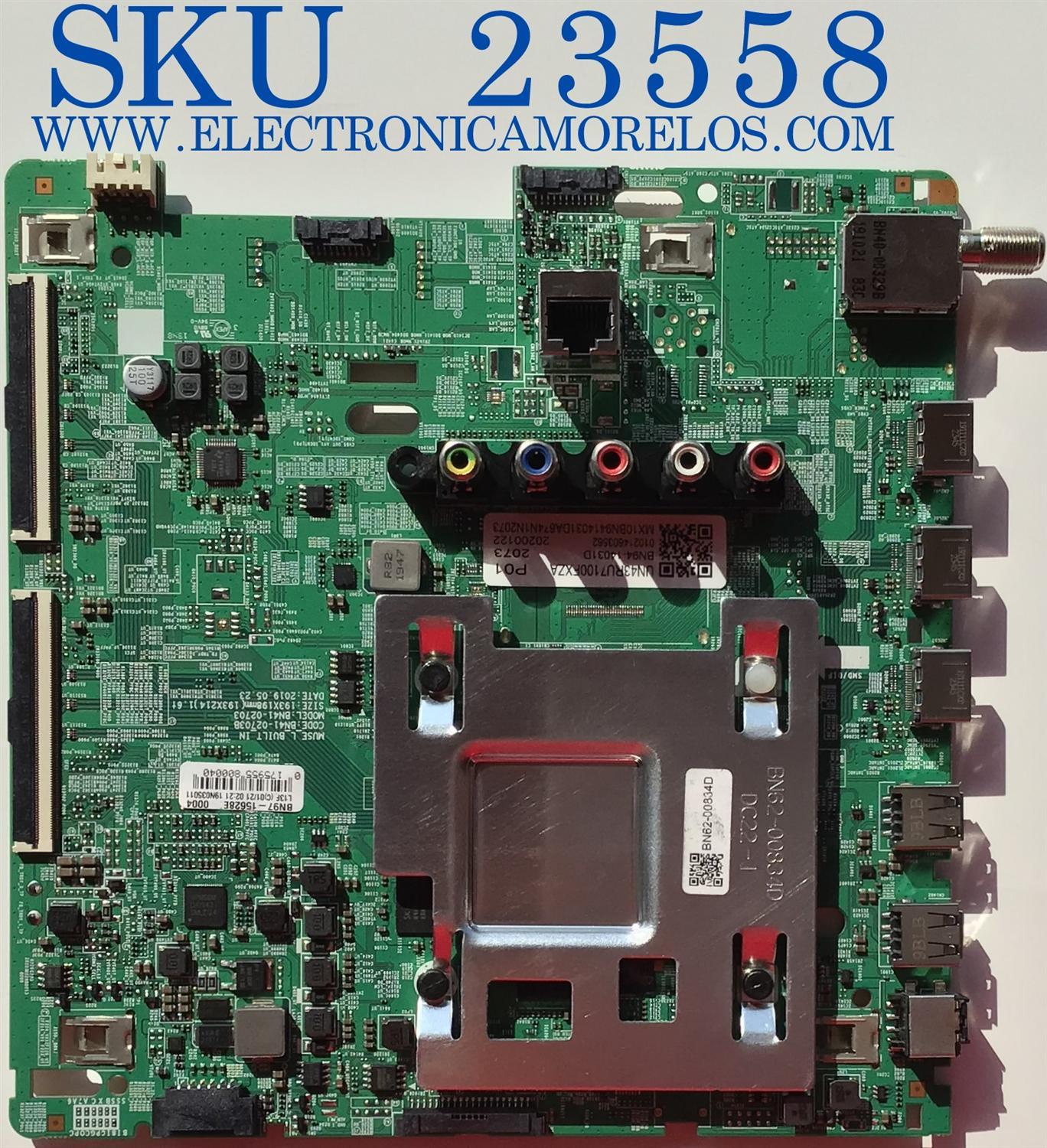 MAIN  PARA TV SAMSUNG / BN94-14031D / BN41-02703B / BN97-15628E / PANEL CY-NN043HGEVMH / MODELO UN43RU7100FXZA BC19 