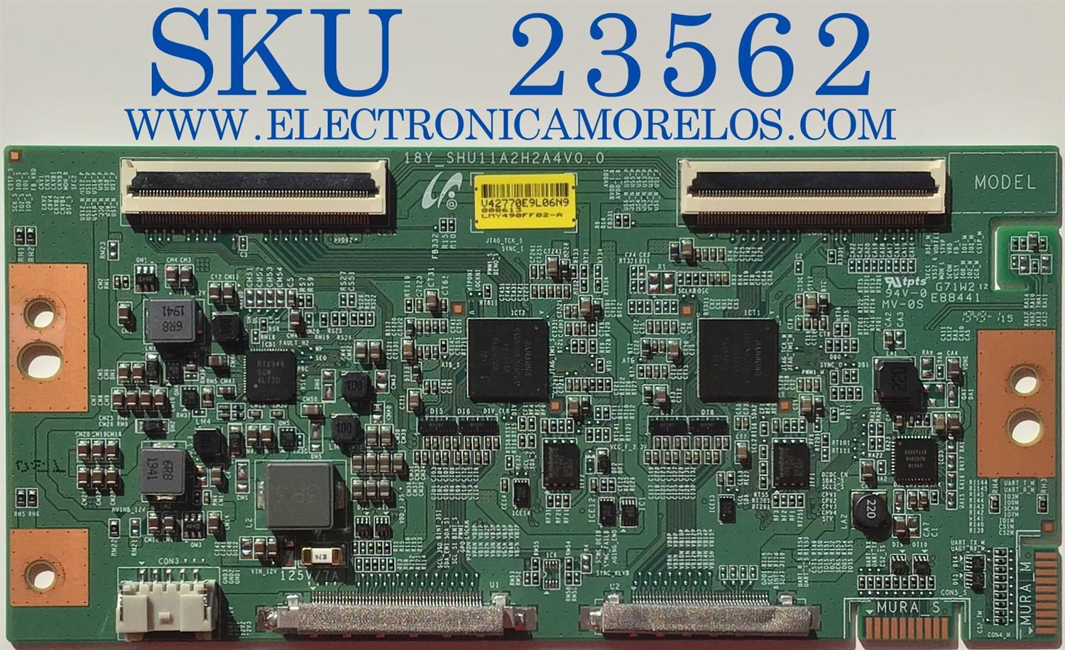 T-CON PARA TV SONY BRAVIA / NUMERO DE PARTE LJ94-42770E / 18Y_SHU11A2H2A4V0.0 / 1-001-714-11 / 42770E / LMY490FF02-A / PANEL YD9S049DND01 / DISPLAY LSY490FF02-A01 / MODELO XBR-49X950H / XBR49X950H