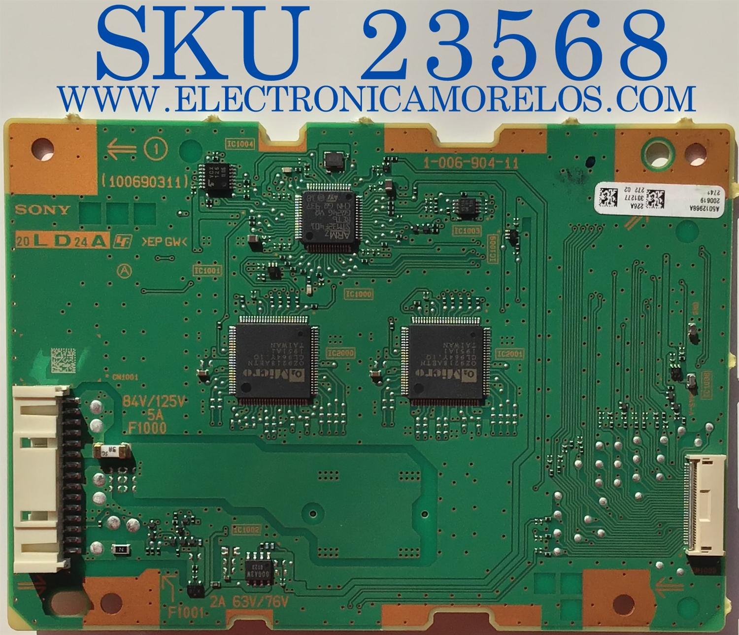 LED DRIVER PARA TV SONY BRAVIA / NUMERO DE PARTE A5012968A / 1-006-904-11 / 100690311 / A-5012-968-A 226 / A-5012-968-A / A5012968A 226A / PANEL YDAF055DND01 / MODELO XBR-55X900H / XBR55X900H