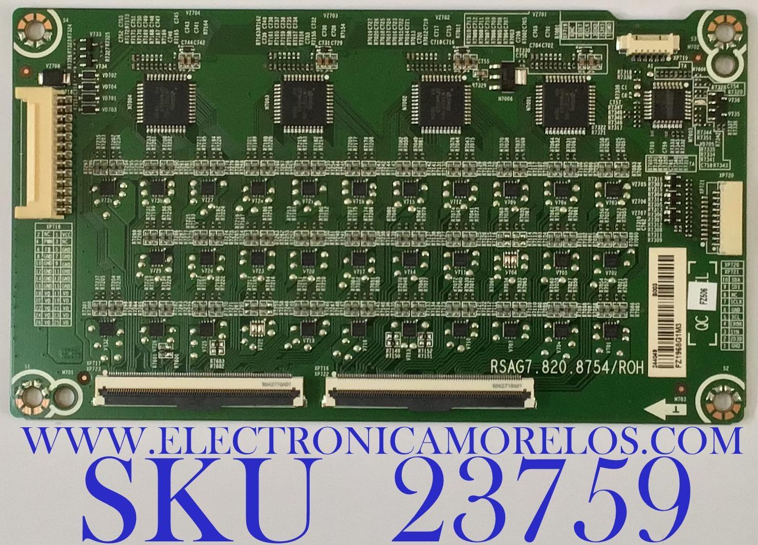 LED DRIVER PARA TV HISENSE / 244049 / RSAG7.820.8754/ROH / PANEL HD650V3U51-TAL3/S2/BZFJ/GM/ROH / MODELO 