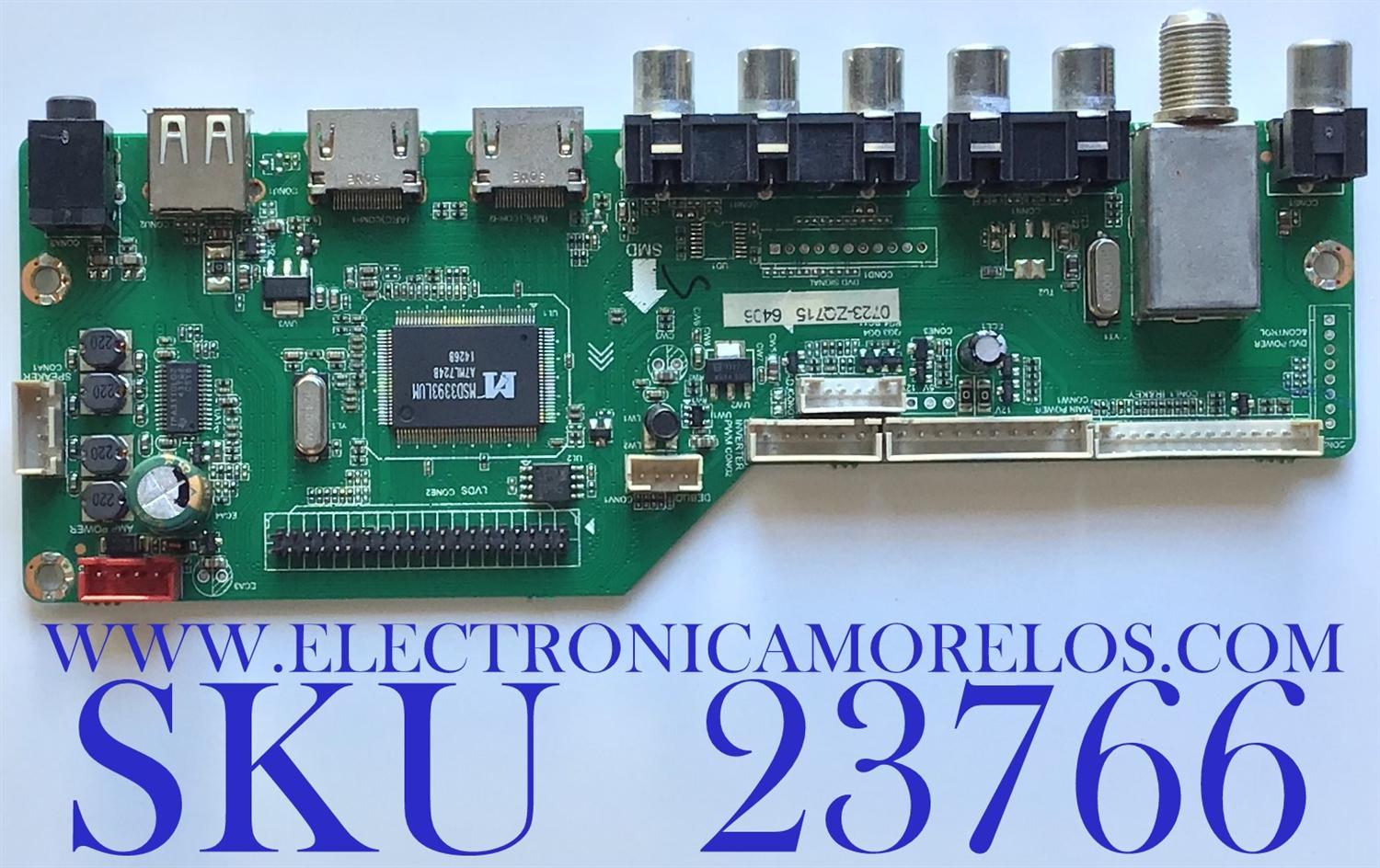 MAIN PARA TV RCA / NUMERO DE PARTE 40RE01M3393LNA35-A2 / LD.M3393.B  / MK-RE01-140723-ZQ715 / 20140710103129 / MODELO PLD40A45RQ