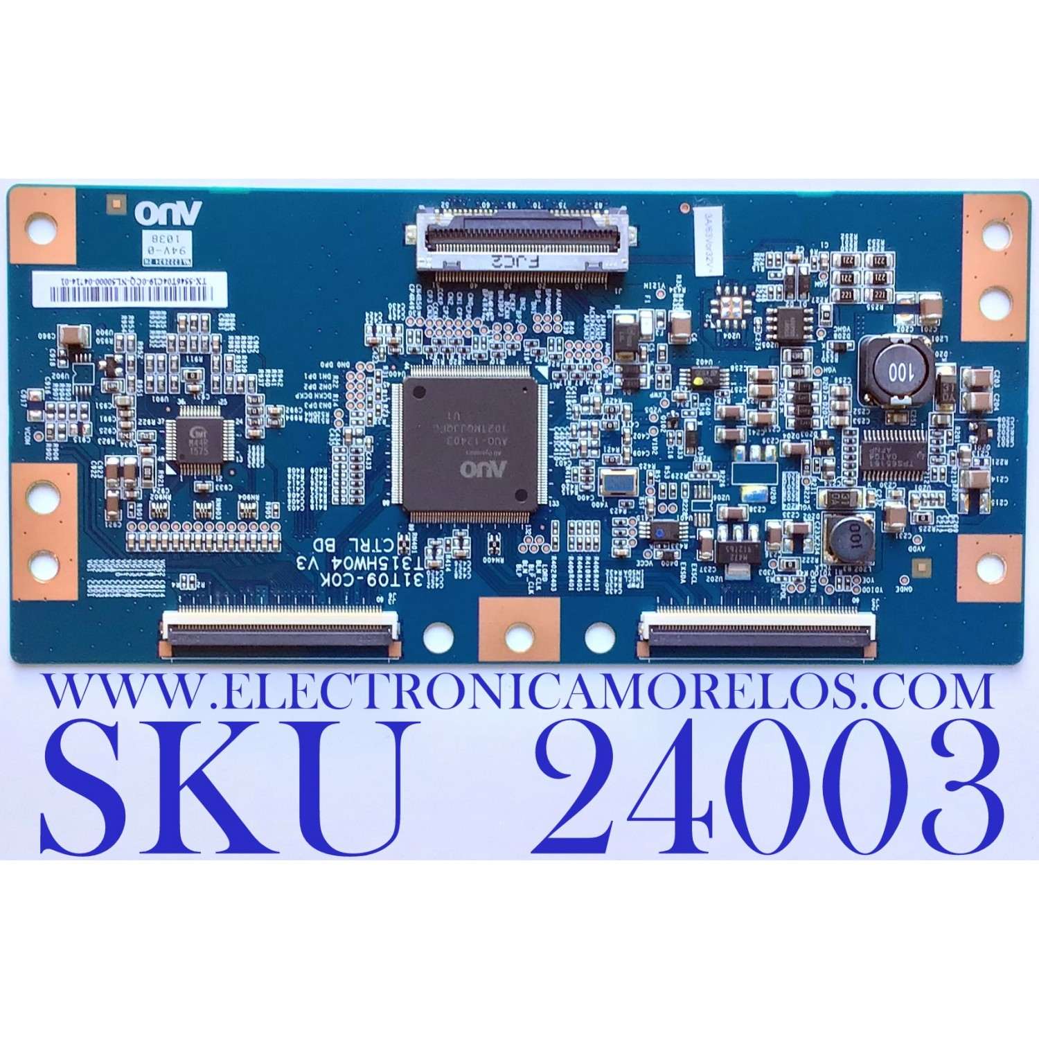 T-CON PARA TV SAMSUNG / NUMERO DE PARTE  55.46T04.C19 / T315HW04 V3 / 5546T04C19 / SUSTITUTA 5546T03C37 / PANEL T460HW04 V.4 / MODELO UN46C6300SFXZA AA11