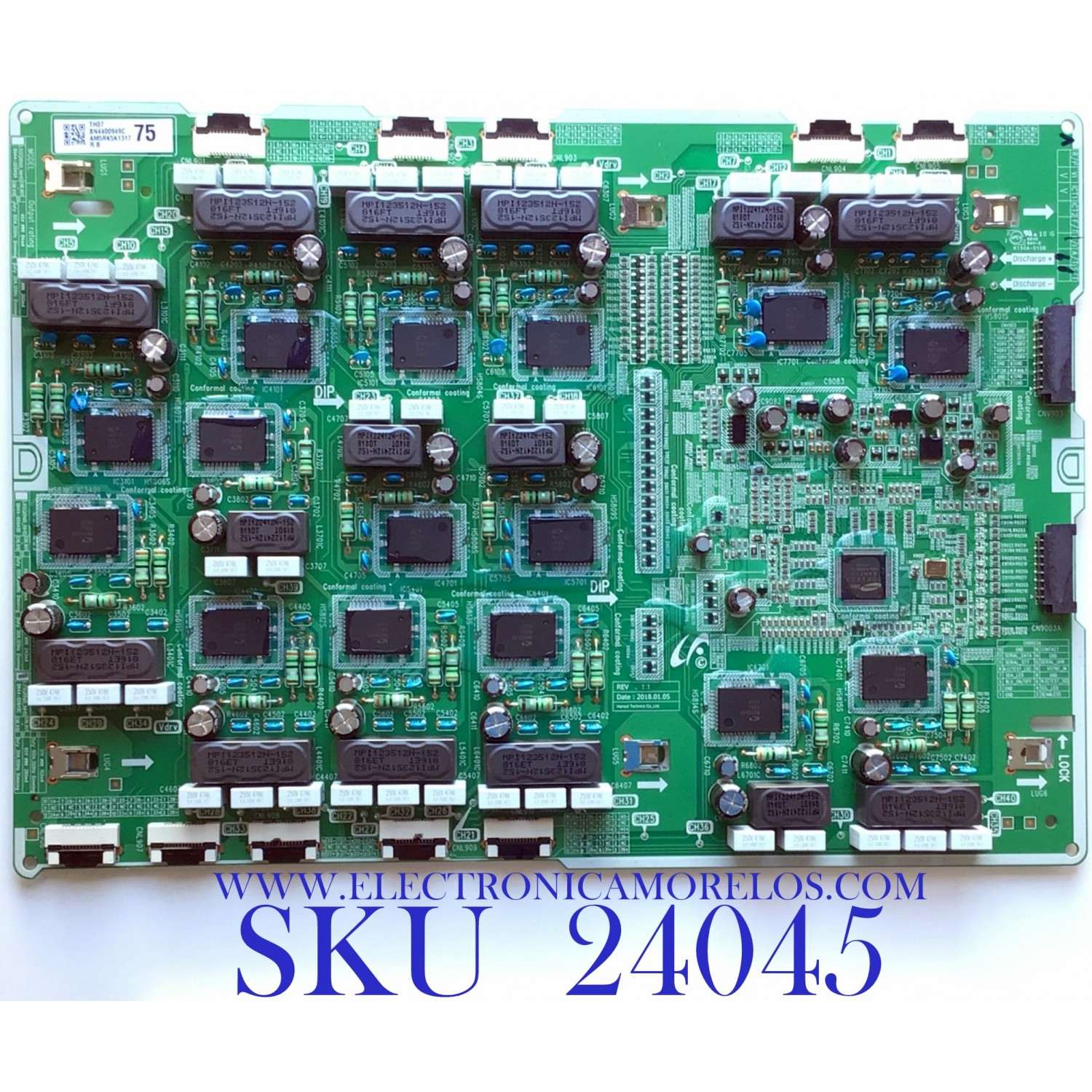 LED DRIVER PARA TV SAMSUNG / NUMERO DE PARTE  BN44-00949C / L75Q8NB_NHS / BN4400949C / PANEL CY-TN075FLAV6H / MODELO QN75Q8FNBFXZA AA01