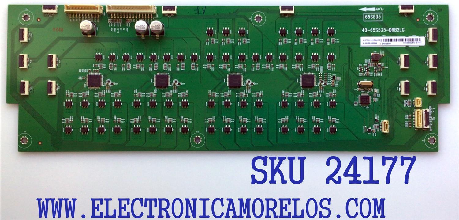 LED DRIVER PARA TV TCL / NUMERO DE PARTE 08-D65S535-DR200AA / 40-65S535-DRB2LG / V8-RT73K14-LC1V006 / 65S535 / PANEL LVU650NDJL / MODELO 65S535