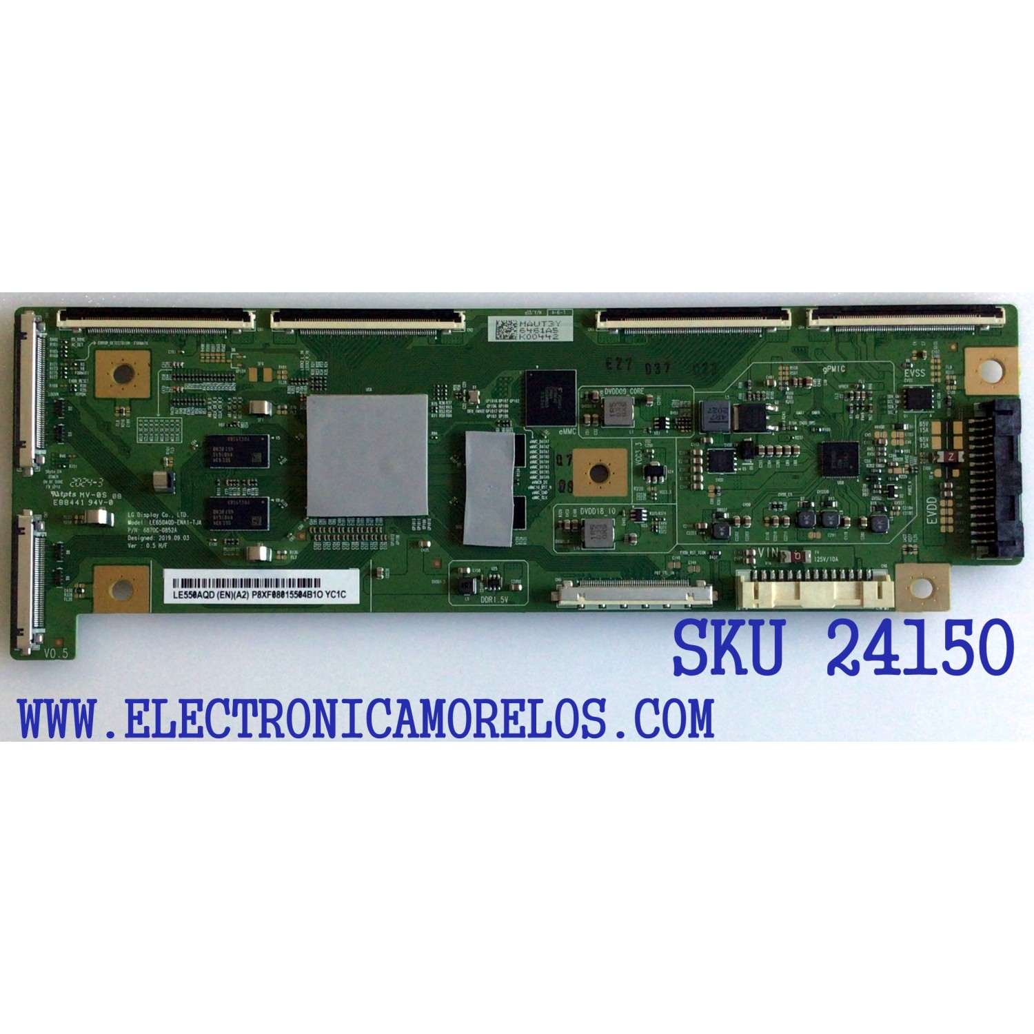 T-CON PARA TV VIZIO OLED / NUMERO DE PARTE 6871L-6461A / 6870C-0852A / 6461A / PANEL LE550AQD (EN)(A2) / MODELO OLED55-H1 / OLED55-H1 OTYPZRKW
