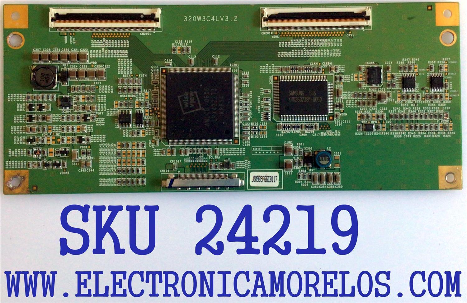 T-CON PARA TV SONY / NUMERO DE PARTE LJ94-00905F / 320W3C4LV3.2 / 00905F / PANEL LTY320WS-LH1/ MODELO KDL-V32XBR1