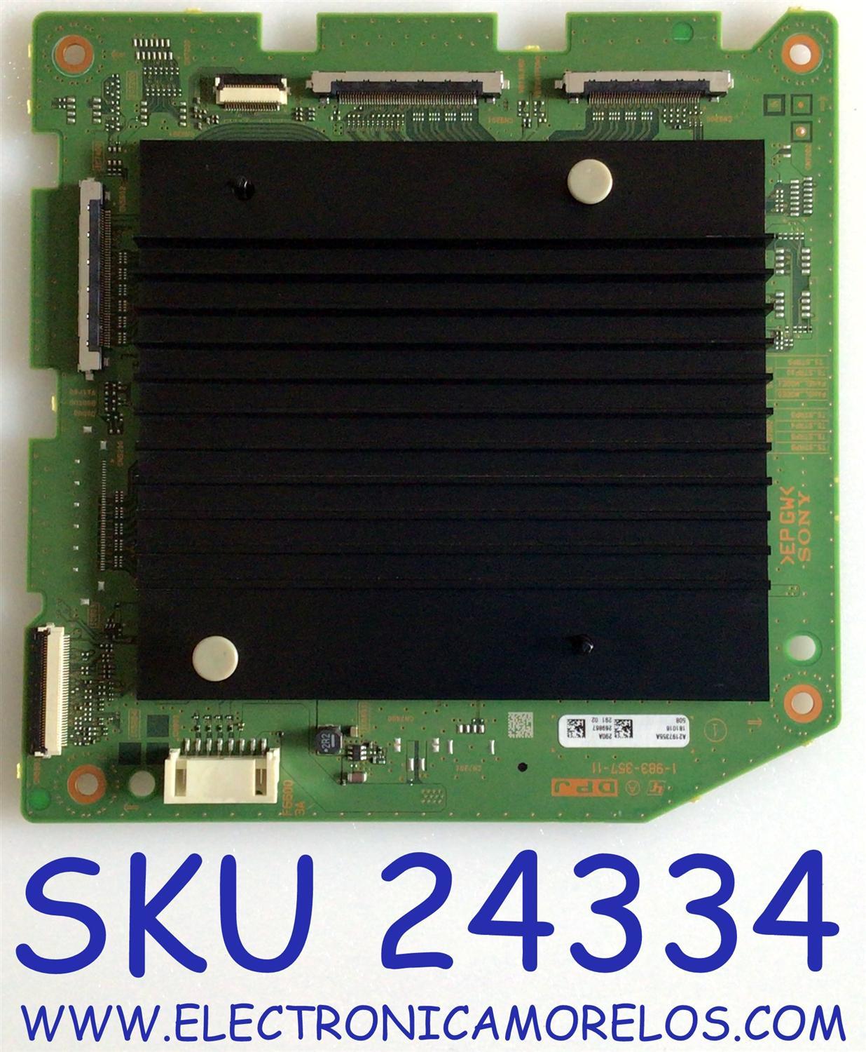 TARJETA DPJ PARA TV SONY 4K SMART BRAVIA / NUMERO DE PARTE A2197355A / 1-983-357-11 / 198335711 / 173712911 / A2197355A 290A / A-2197-355-A / PANEL LE550PQL (HL)(A3) / MODELO XBR-55A9F / XBR-55A9F