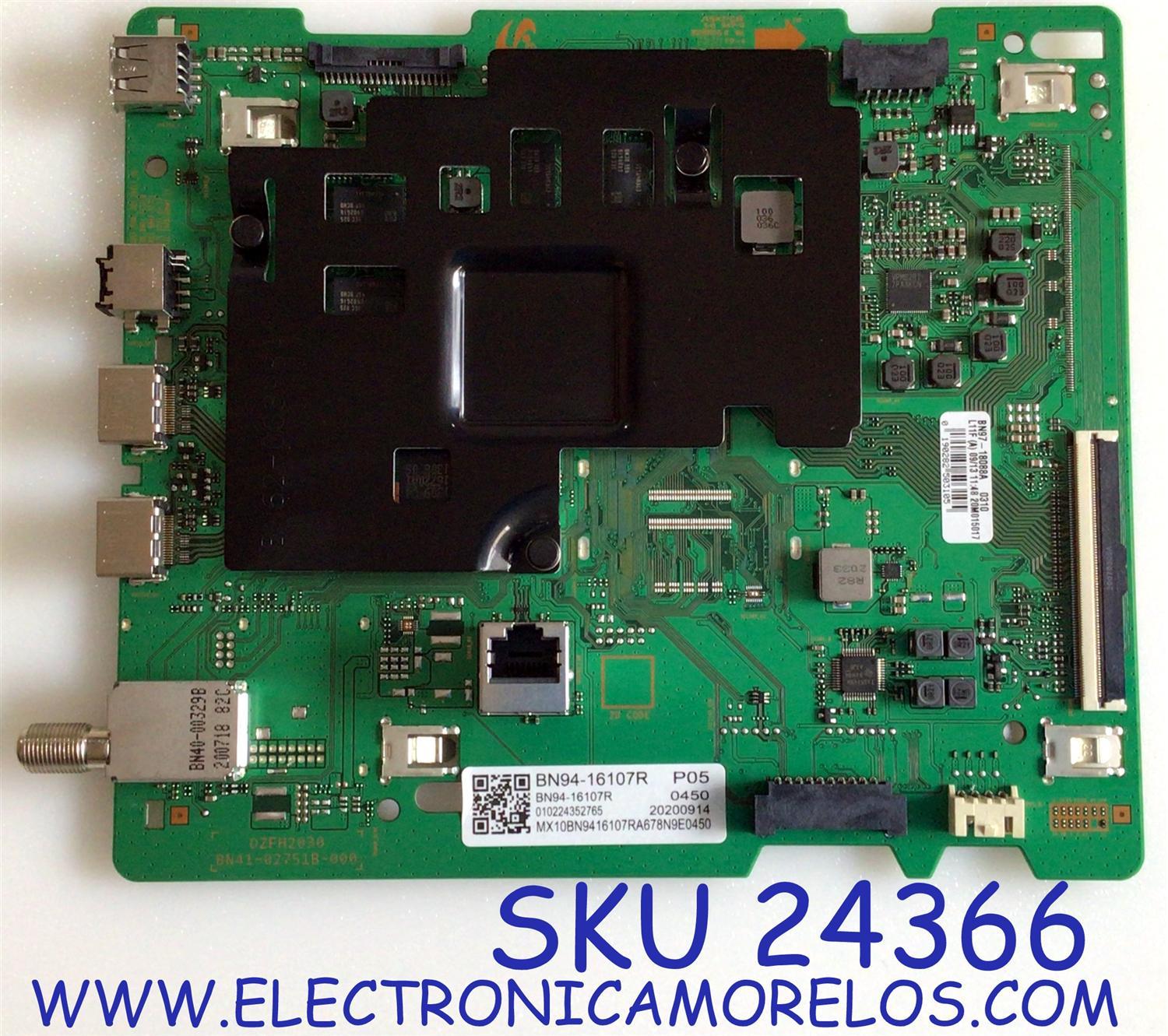 MAIN PARA TV SAMSUNG 4K·UHD·HDR / NUMERO DE PARTE BN94-16107R / BN41-02751B / BN97-18088A / PANEL CY-BT082HGLV3H / DISPLAY BN96-50355A / MODELOS UN82TU6950 / UN82TU6950FXZA FA01 / UN82TU7000 / UN82TU7000FXZA / UN82TU700D / UN82TU700DFXZA FA01