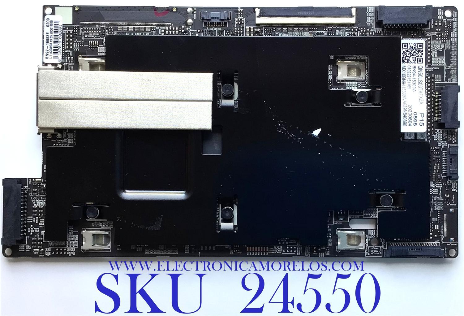 MAIN PARA SMART TV SAMSUNG QLED 4K UHD HDR RESOLUCION (3,840 x 2,160) / NUMERO DE PARTE BN94-15309W / BN41-02754B / BN97-16882E / 010222151169 / 20200804 / PANEL CY-RT050HGAV4H NW26 / MODELO QN50LS03TAFXZA AA01