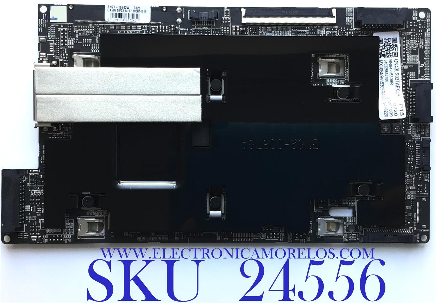 MAIN PARA TV SAMSUNG QLED 4K·UHD·HDR ((SMART TV)) / NUMERO DE PARTE BN94-15309R / BN41-02754B / BN97-16742W / BN9415309R / PANEL CY-RT043HGEV1H / DISPLAY HV430QUB-F1A / BN96-50309A / MODELO QN43LS03 / QN43LS03TAFXZA BA01