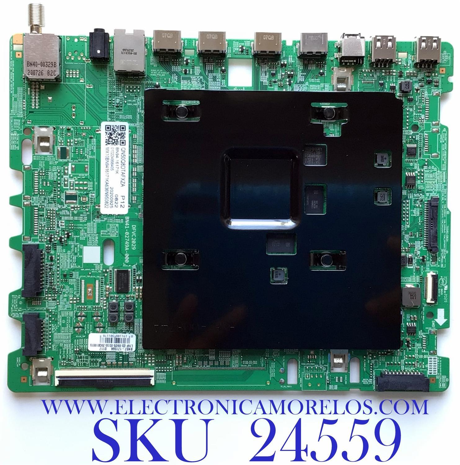 MAIN PARA TV SAMSUNG QLED 4K·UHD·HDR / NUMERO DE PARTE BN94-16171K / BN41-02749A / BN97-17159A / BN9416171K / PANEL CY-TT050HMAV1H / DISPLAY T500QVN04.0 / MODELOS QN50Q8D / QN50Q8DTAFXZA AA01 / QN50Q80 / QN50Q80TAFXZA AA01