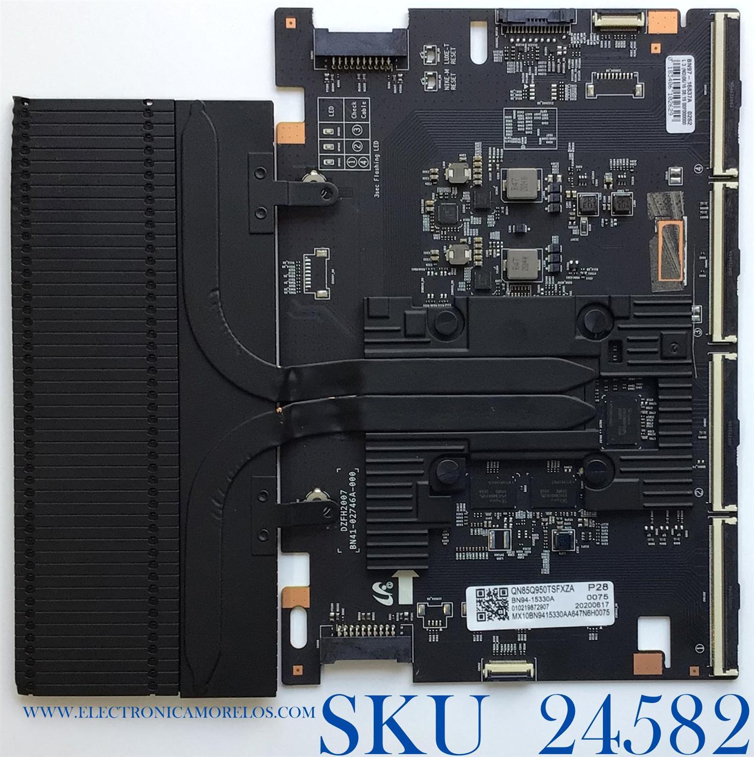 SUB MAIN PARA SMART TV SAMSUNG QLED 8K Quantum HDR 32x RESOLUCION (7,680 x 4,320) / NUMERO DE PARTE BN94-15330A / BN41-02746A / BN97-16837A / DISPLAY BN96-50402B / 010219872907 / 20200617 / PANEL CY-TT085JLAV3H NW23 / MODELO QN85Q950TSFXZA AC02